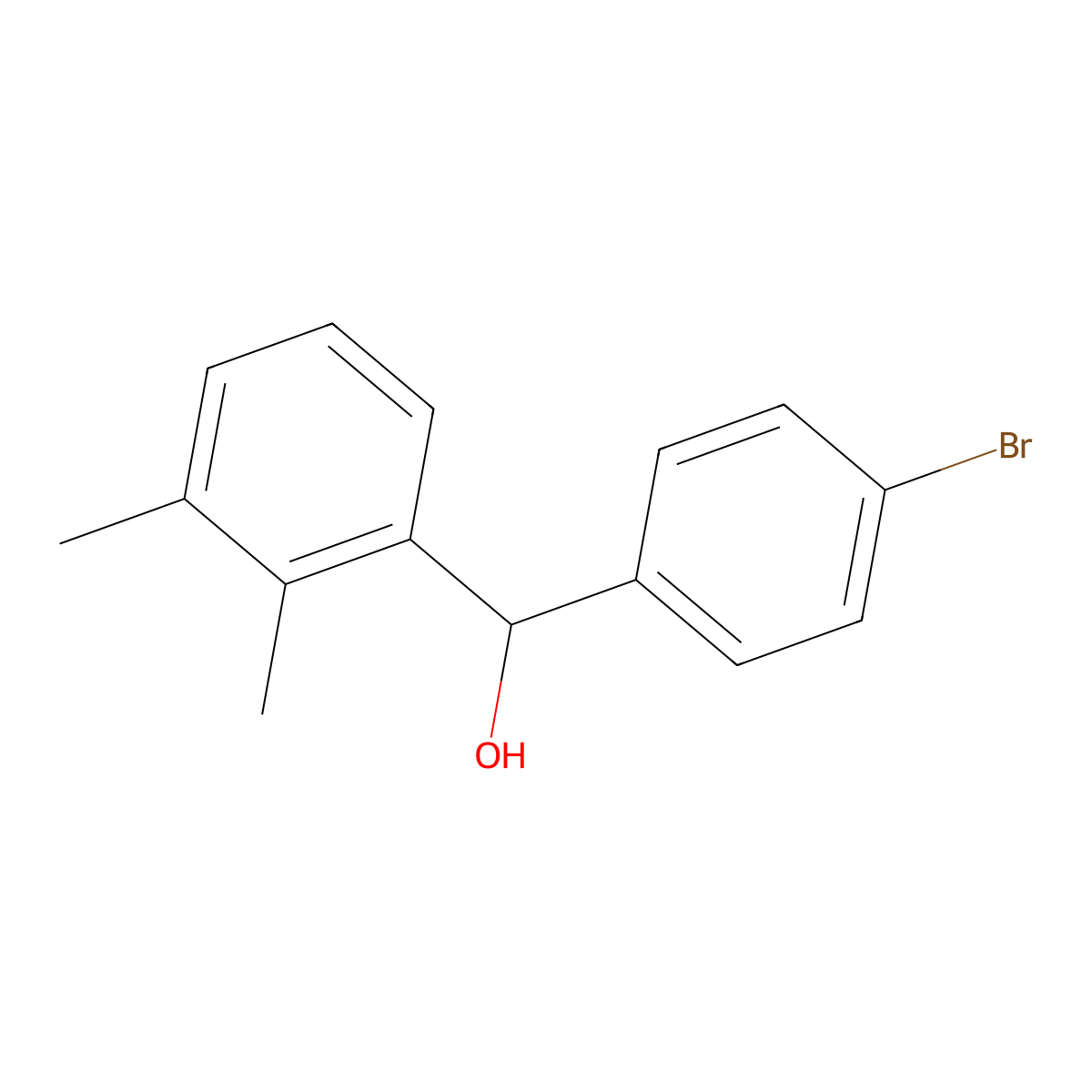 (4-Bromophenyl)(2,3-dimethylphenyl)methanol molecular structure, CAS 1283988-66-8