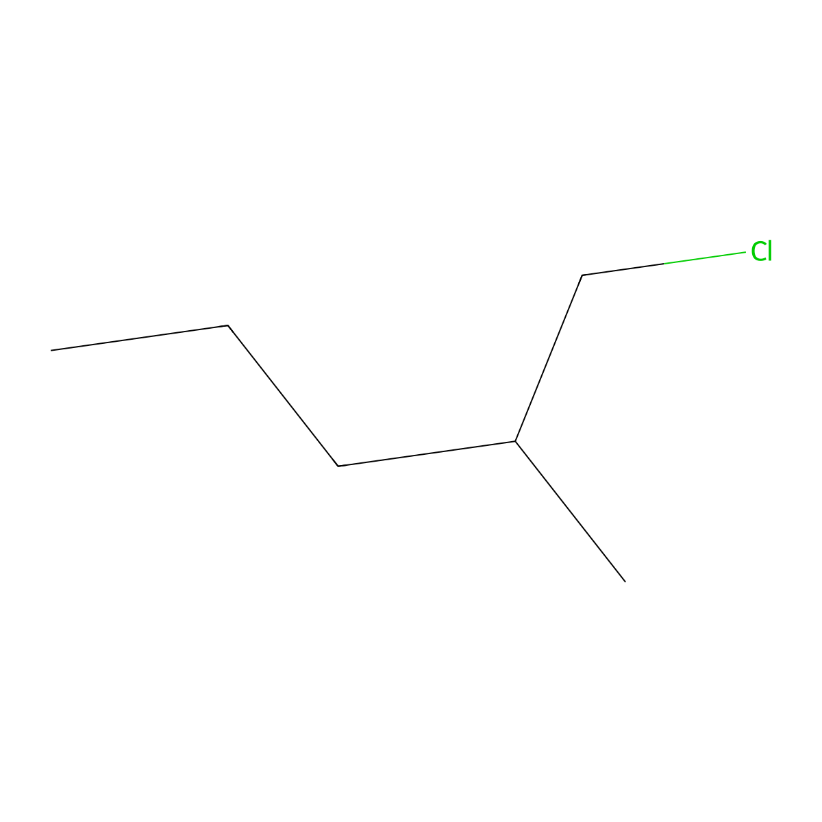 1-Chloro-2-methylpentane molecular structure, CAS 128399-28-0