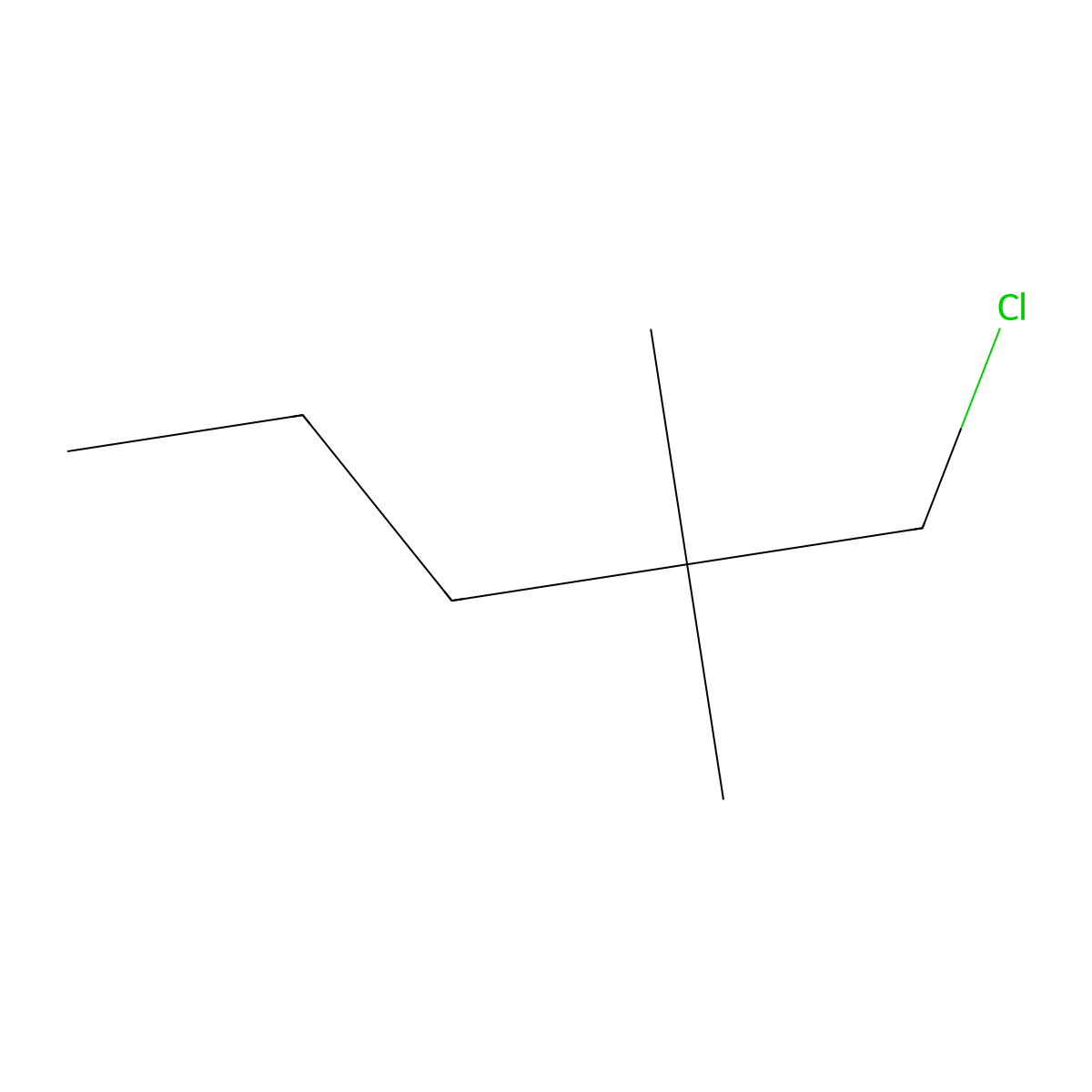 1-Chloro-2,2-dimethylpentane molecular structure, CAS 128399-41-7