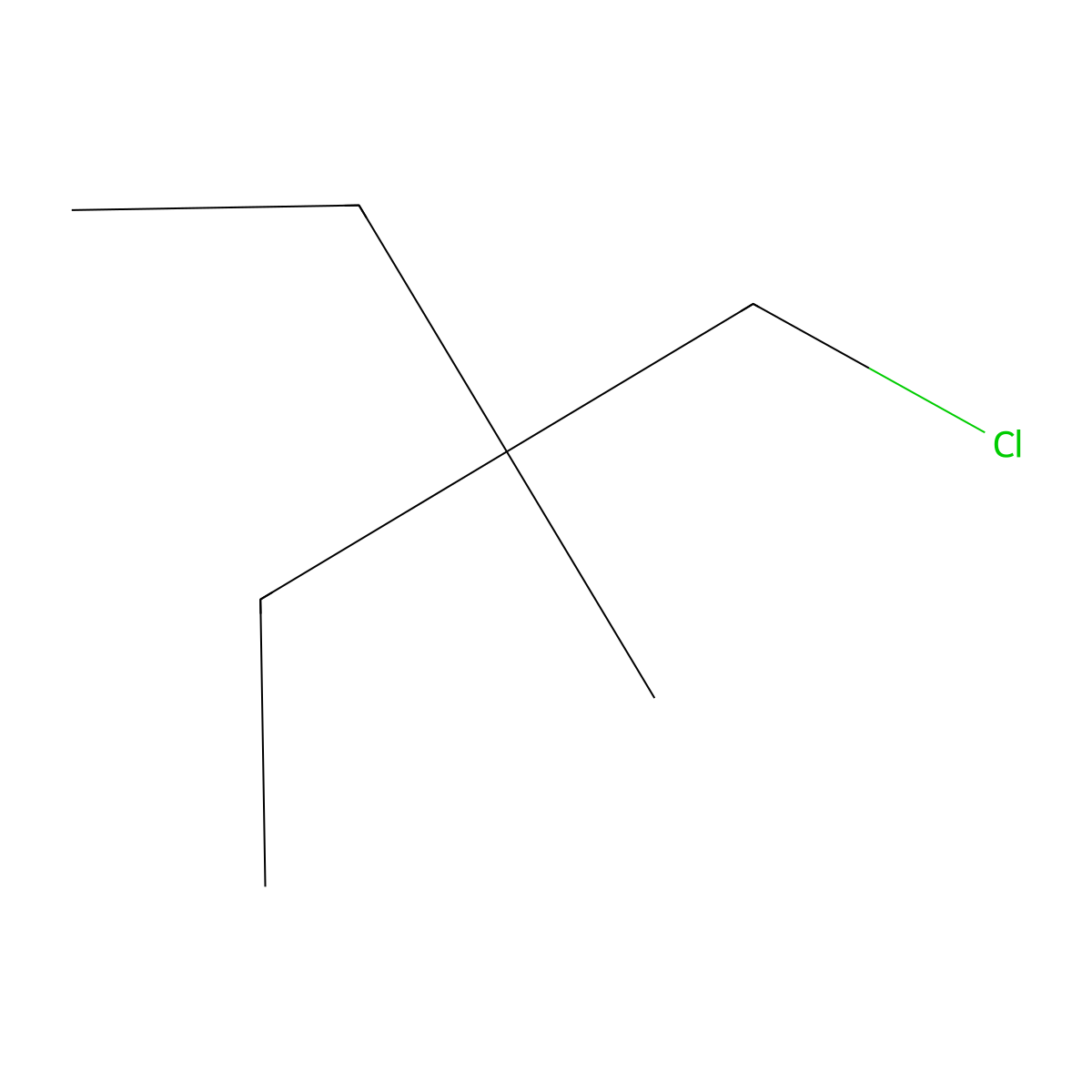 3-(Chloromethyl)-3-methylpentane molecular structure, CAS 128399-49-5