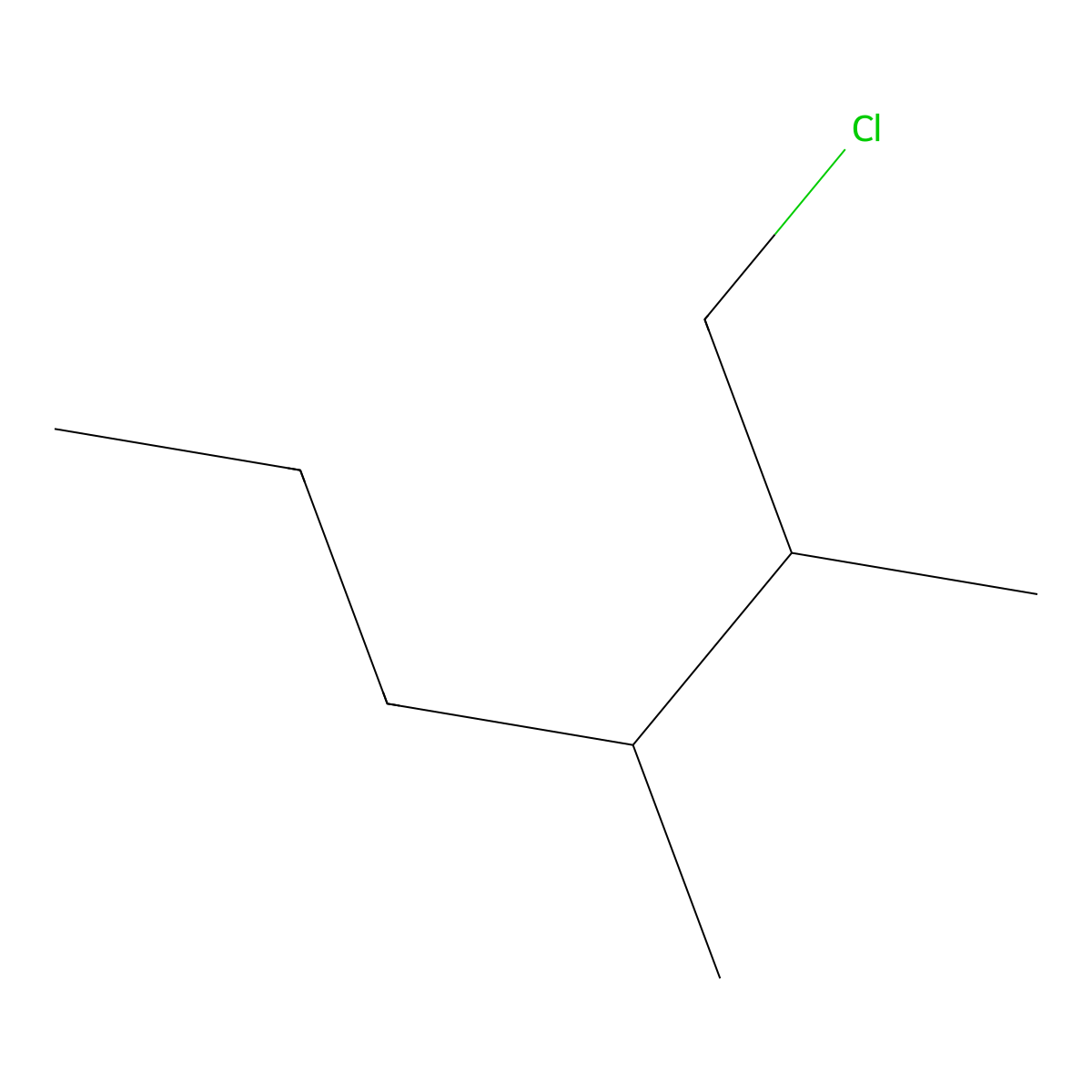 1-Chloro-2,3-dimethylhexane molecular structure, CAS 128399-74-6