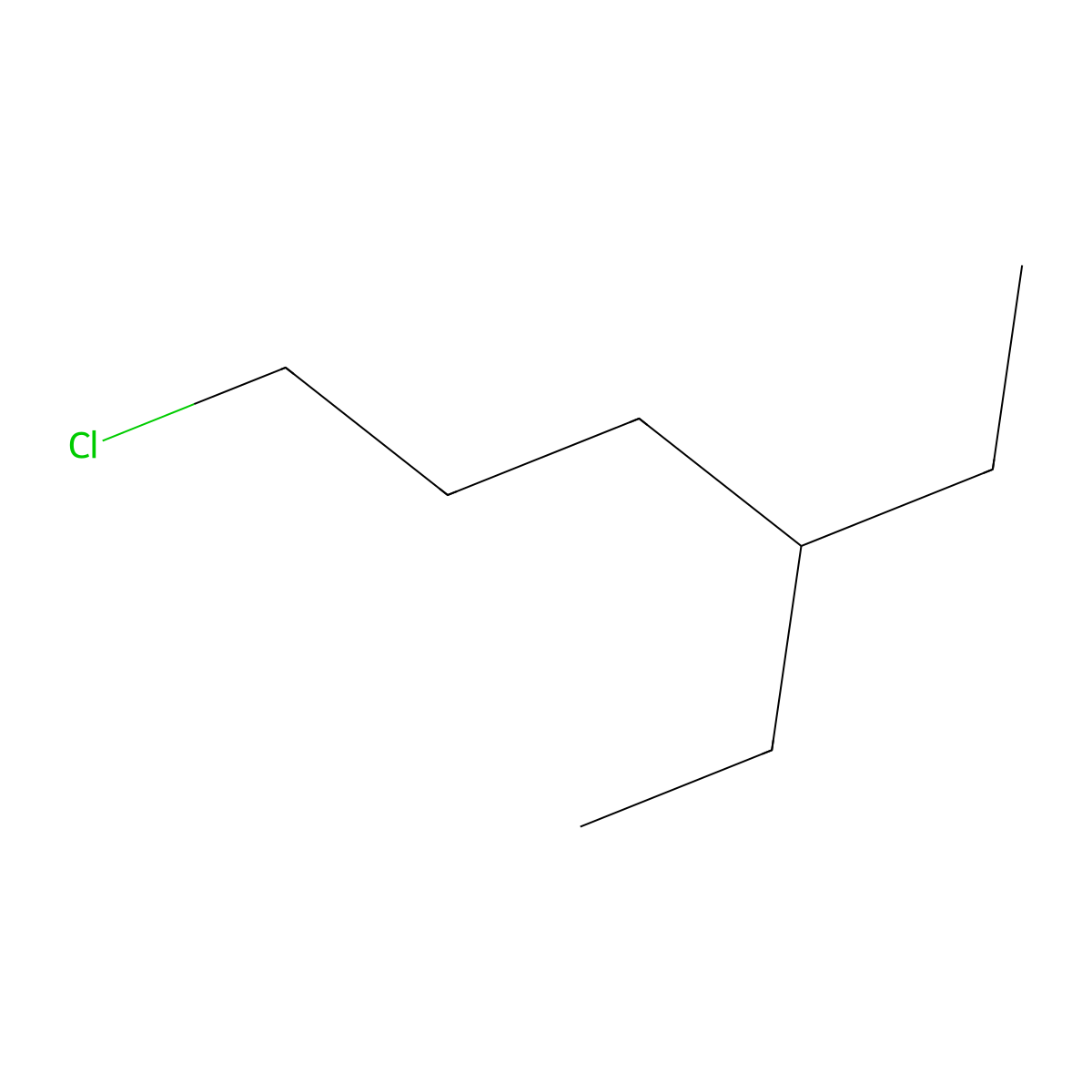 1-Chloro-4-ethylhexane molecular structure, CAS 128399-88-2