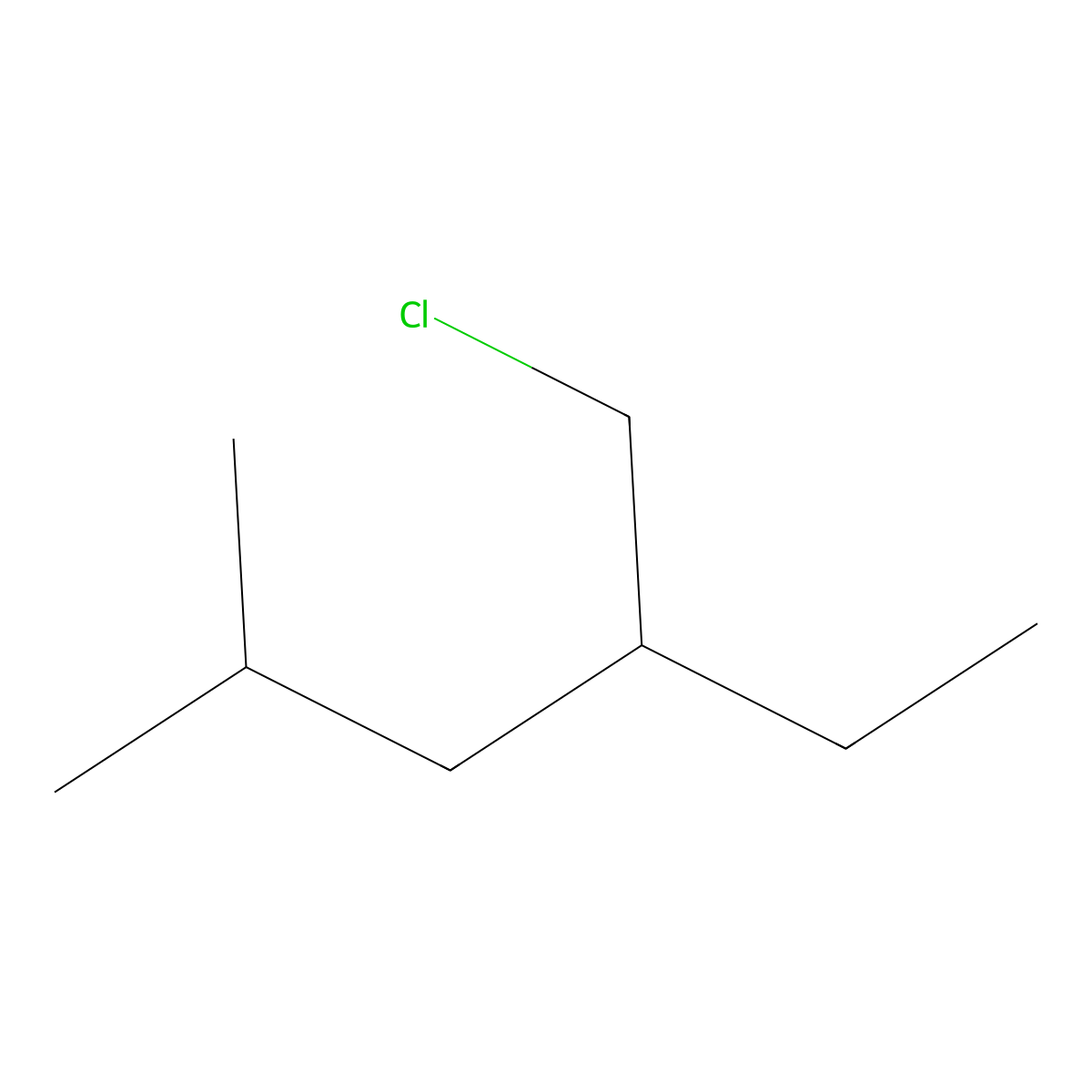 4-(Chloromethyl)-2-methylhexane molecular structure, CAS 128399-91-7