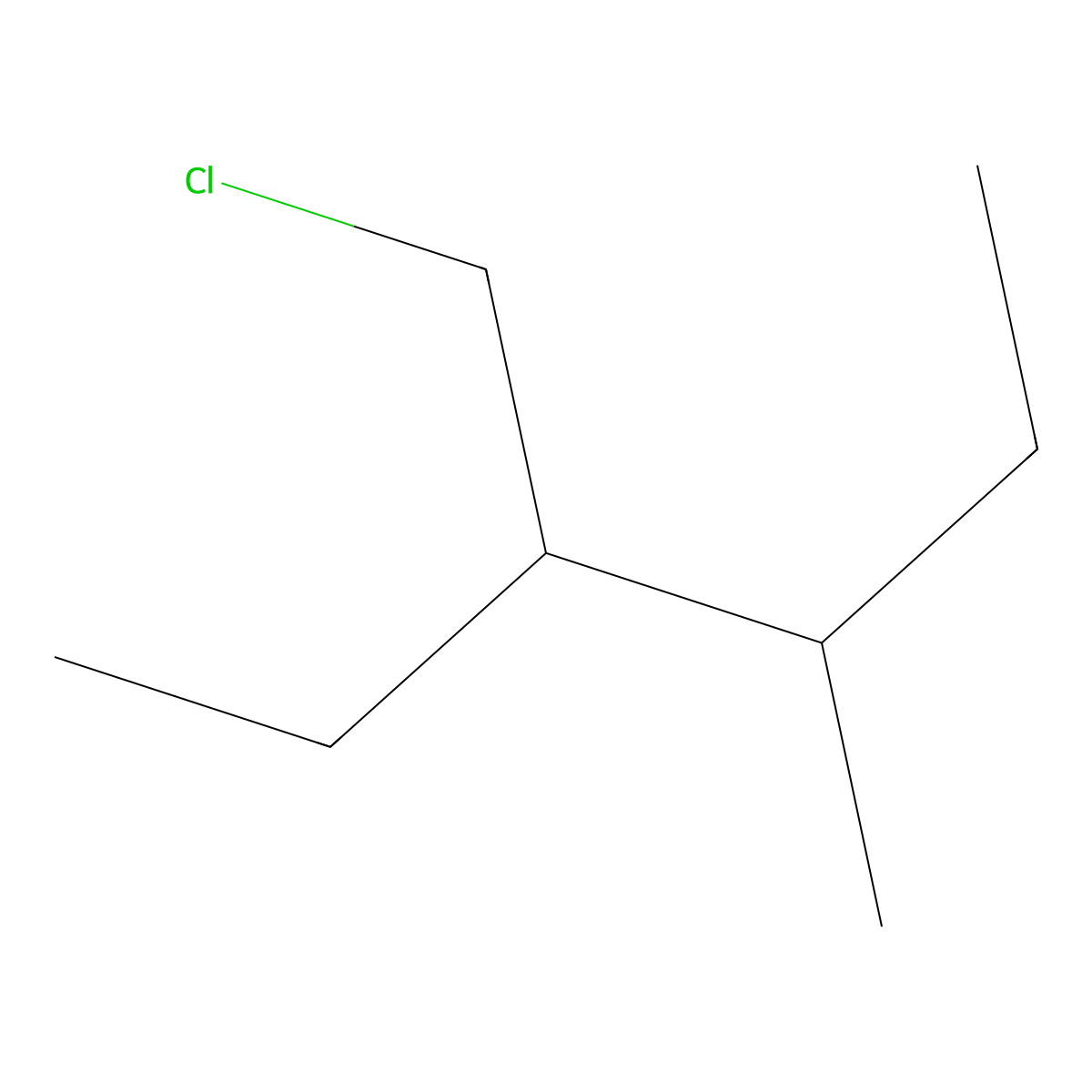 3-(Chloromethyl)-4-methylhexane molecular structure, CAS 128400-01-1