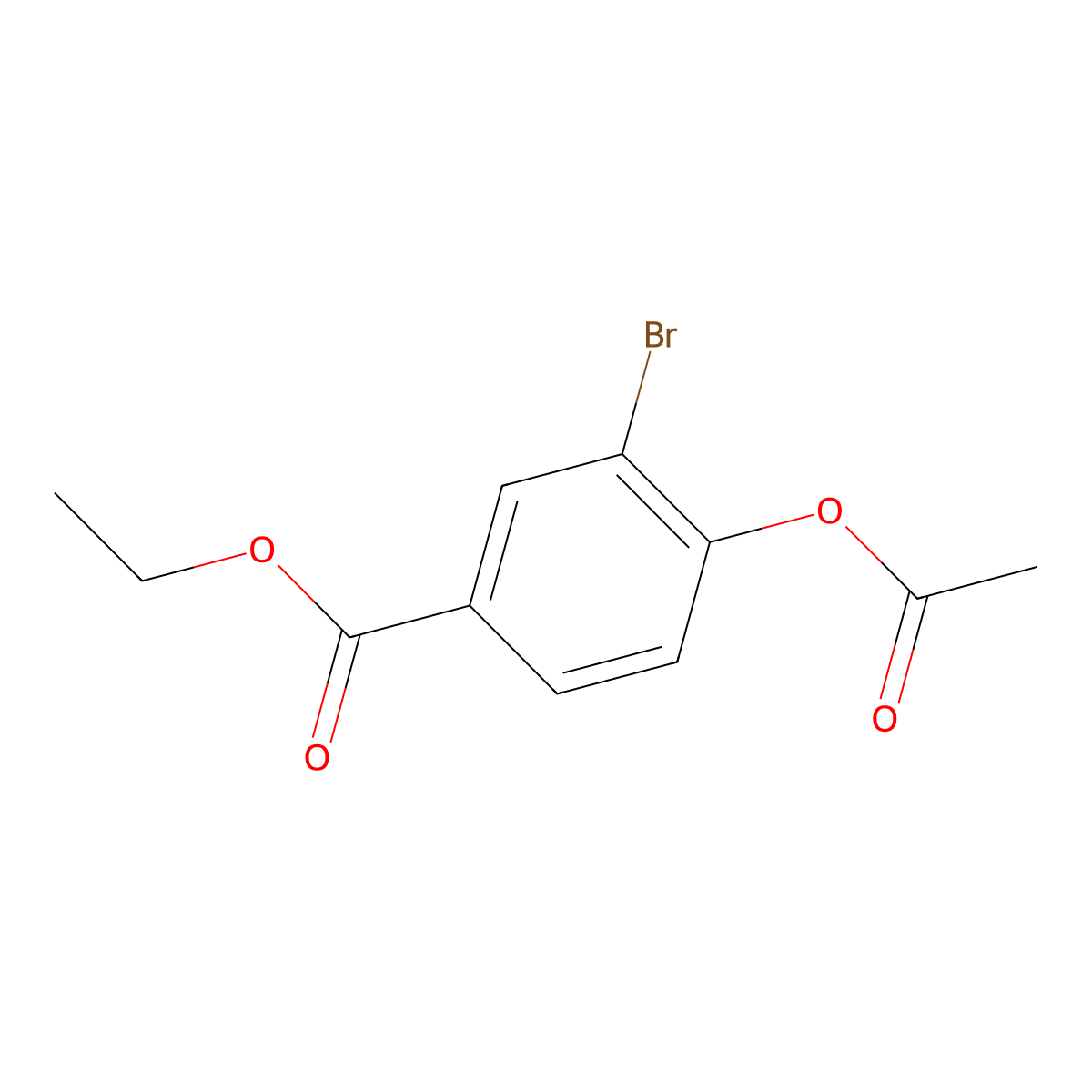 Ethyl 4-acetoxy-3-bromobenzoate molecular structure, CAS 128401-55-8
