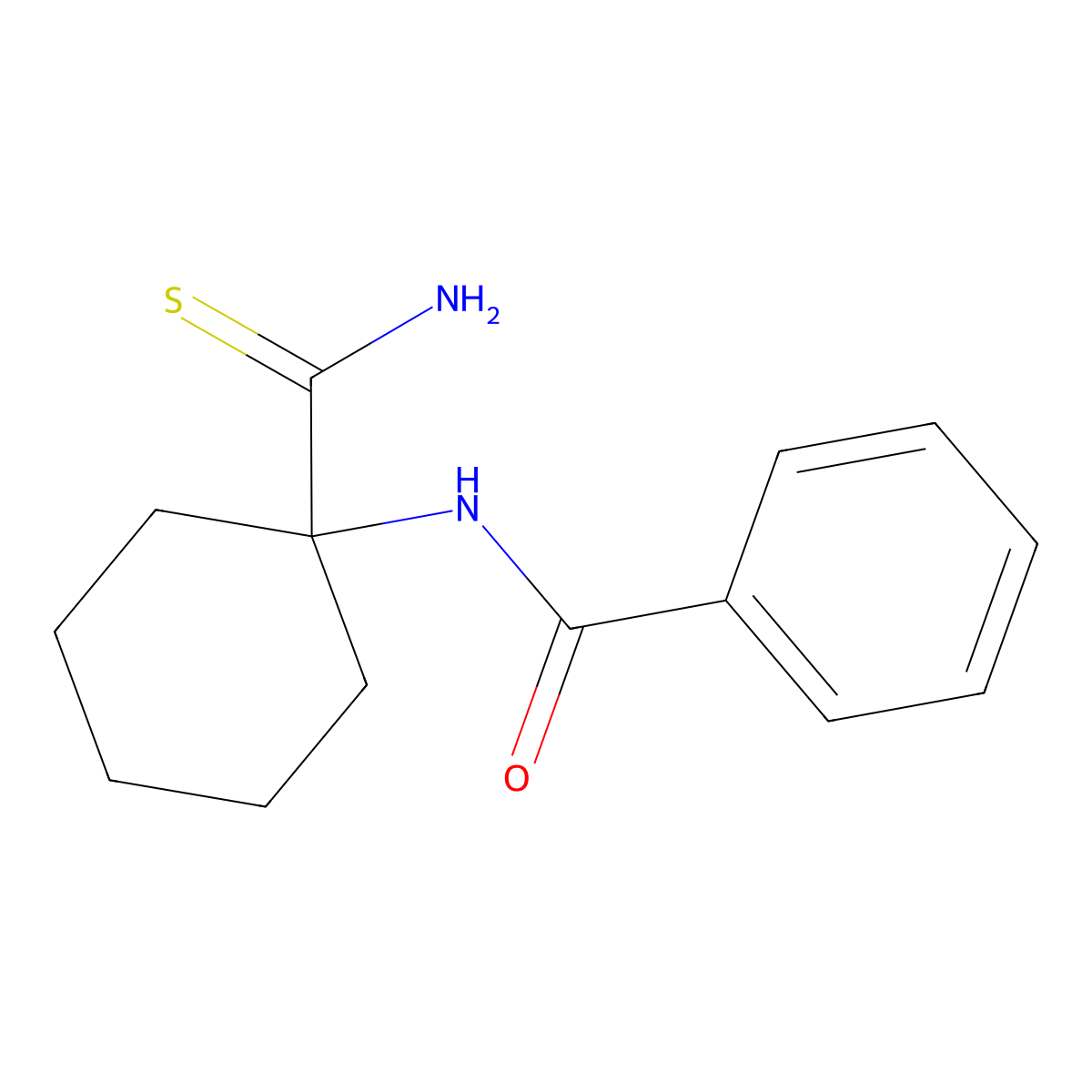N-(1-carbamothioylcyclohexyl)benzamide molecular structure, CAS 1284015-89-9