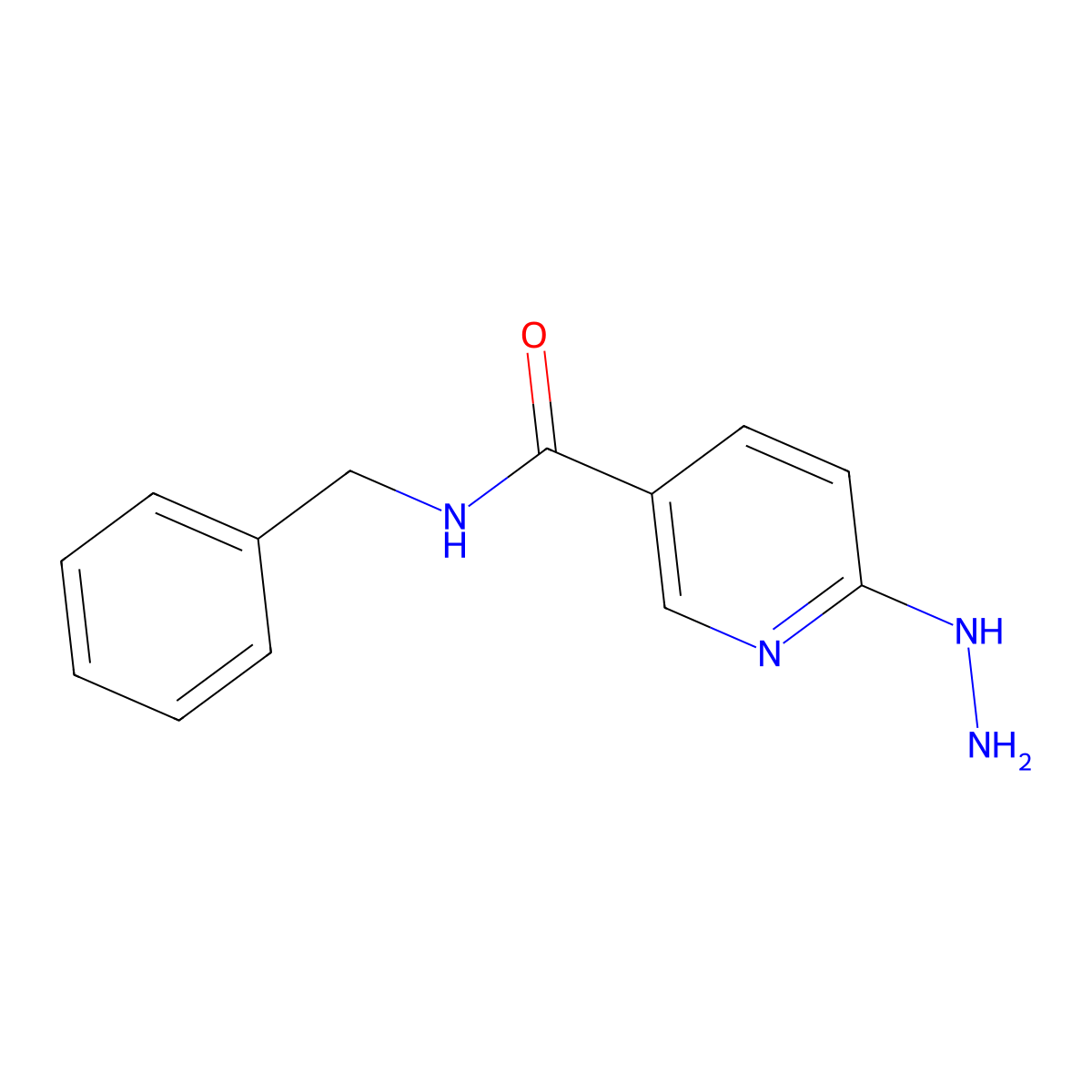 N-benzyl-6-hydrazinylpyridine-3-carboxamide molecular structure, CAS 1284017-83-9