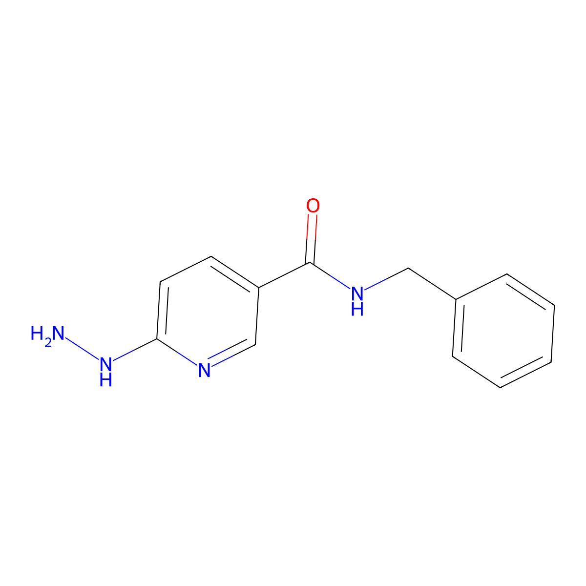 N-benzyl-6-hydrazinylpyridine-3-carboxamide molecular structure, CAS 1284017-83-9
