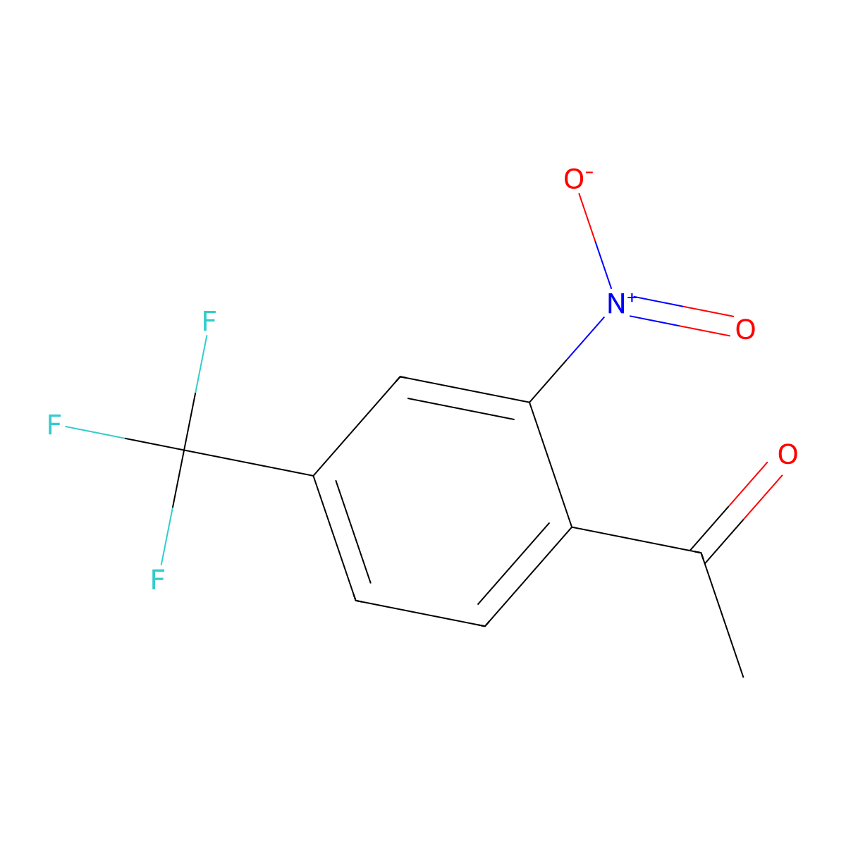 1-(2-Nitro-4-(trifluoromethyl)phenyl)ethanone molecular structure, CAS 128403-22-5
