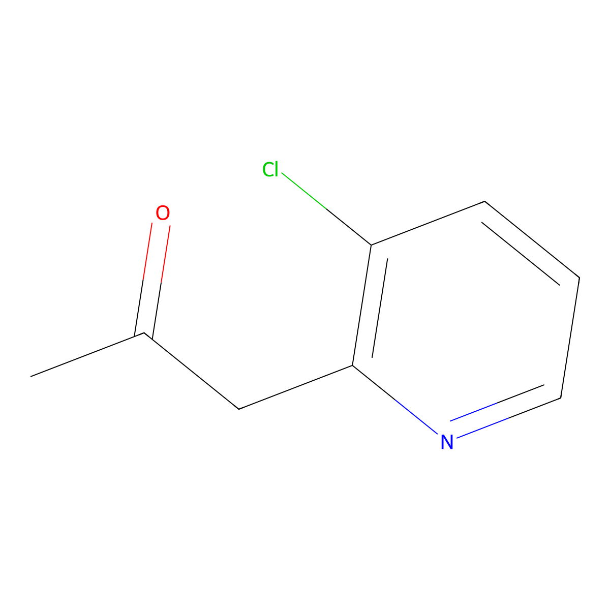1-(3-Chloropyridin-2-yl)propan-2-one molecular structure, CAS 1284045-45-9