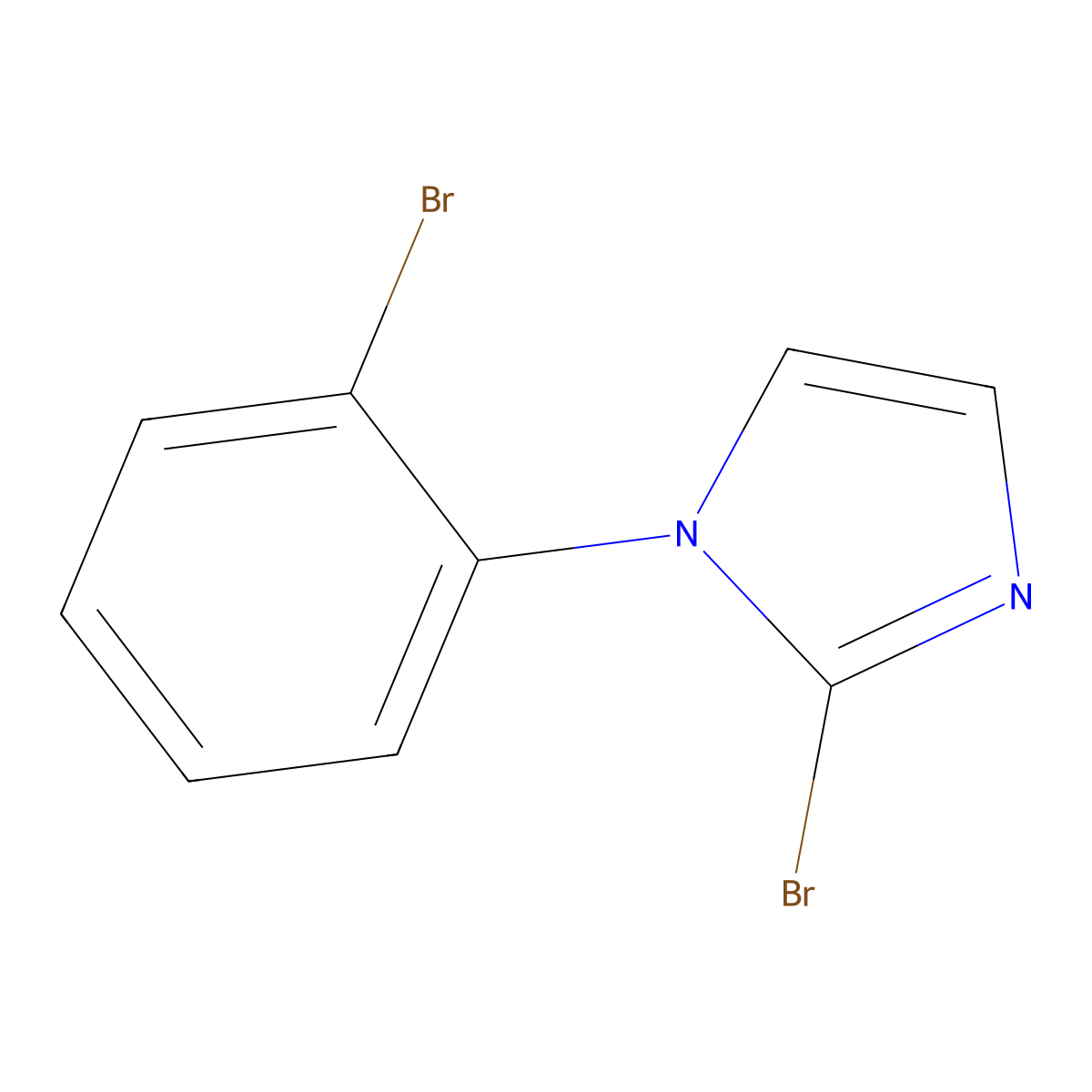 2-bromo-1-(2-bromophenyl)-1H-imidazole molecular structure, CAS 1284055-54-4