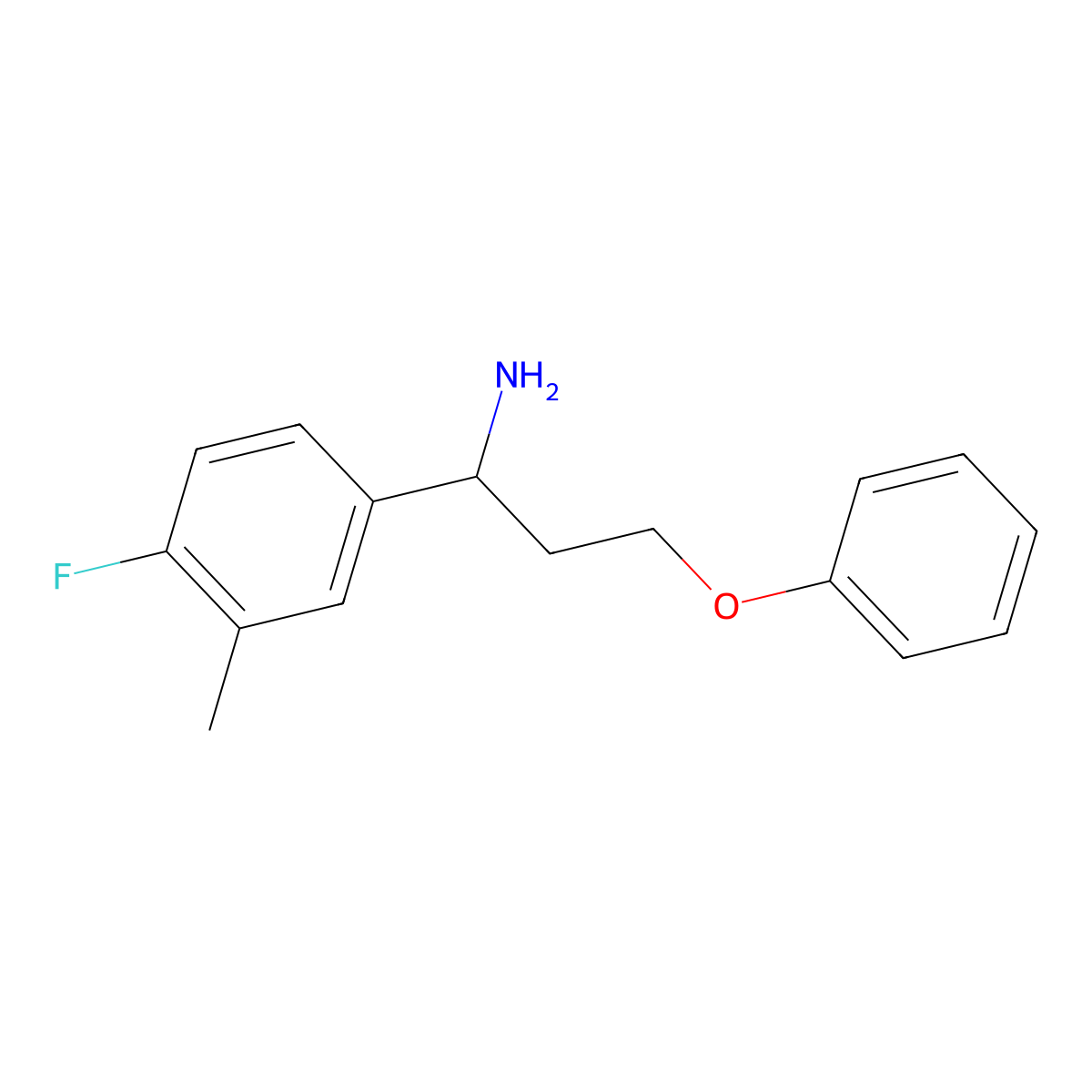 1-(4-Fluoro-3-methylphenyl)-3-phenoxypropan-1-amine molecular structure, CAS 1284075-10-0