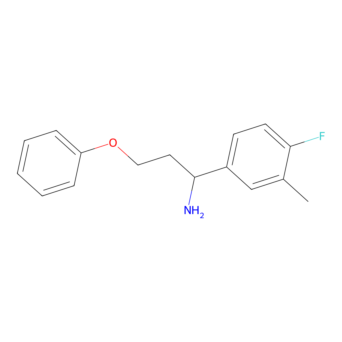 1-(4-Fluoro-3-methylphenyl)-3-phenoxypropan-1-amine molecular structure, CAS 1284075-10-0