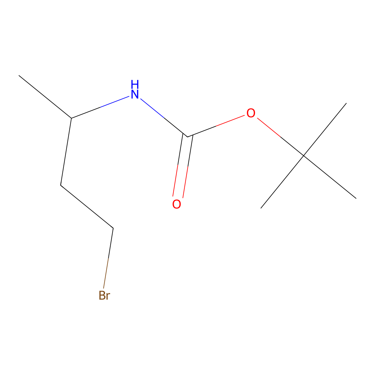 (3-Bromo-1-methylpropyl)carbamic acid tert-butyl ester molecular structure, CAS 128412-15-7