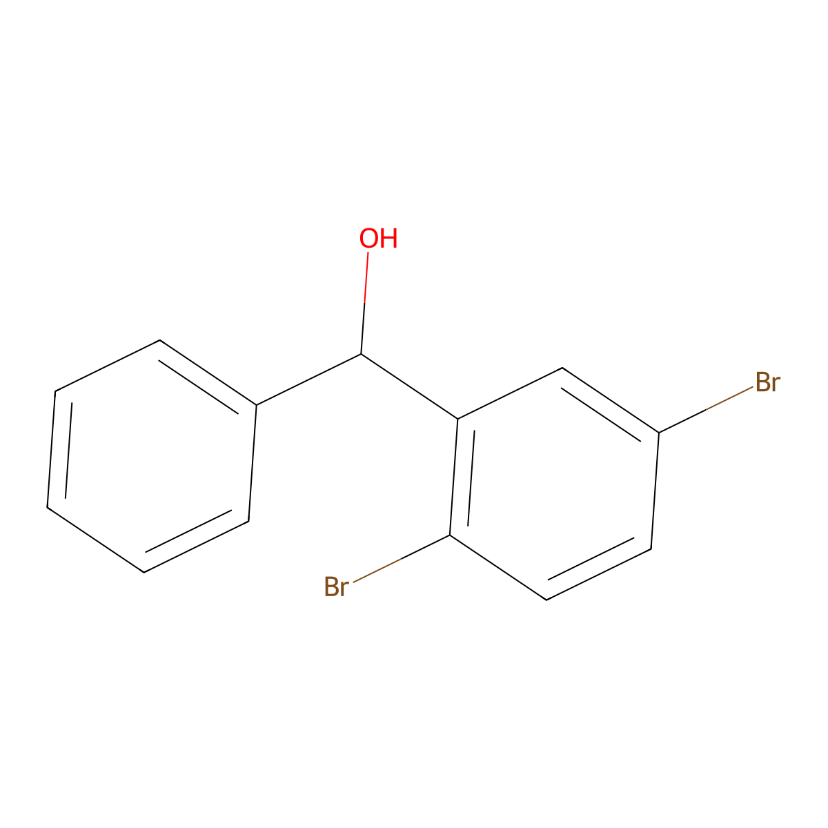 (2,5-Dibromophenyl)(phenyl)methanol molecular structure, CAS 1284126-22-2