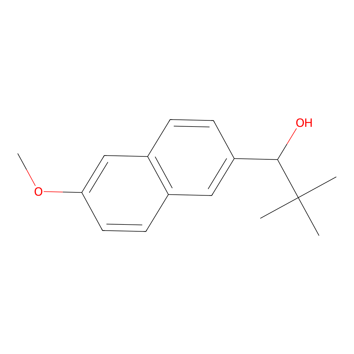 1-(6-Methoxynaphthalen-2-yl)-2,2-dimethylpropan-1-ol molecular structure, CAS 1284177-84-9