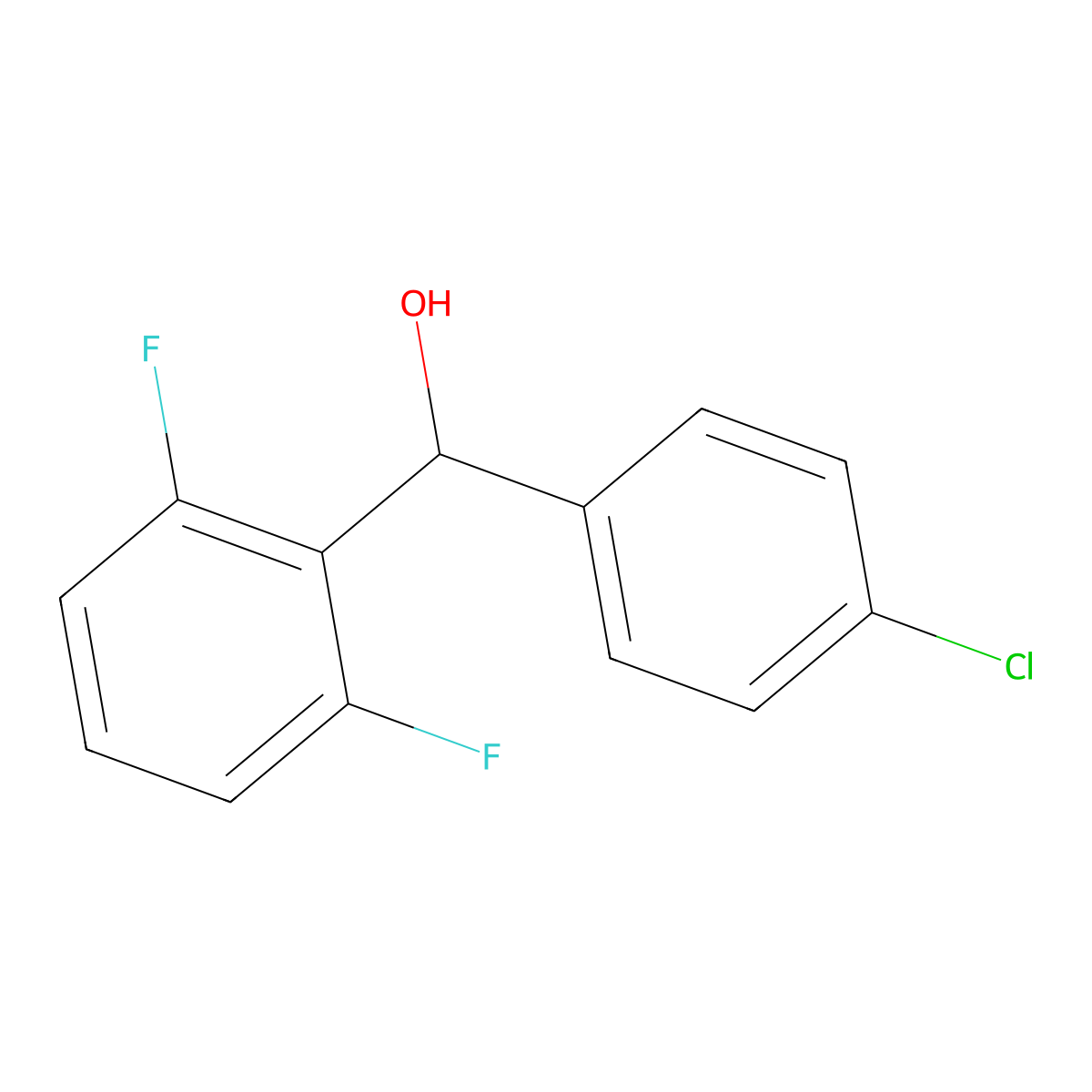 alpha-(4-Chlorophenyl)-2,6-difluorobenZenemethanol molecular structure, CAS 1284179-71-0