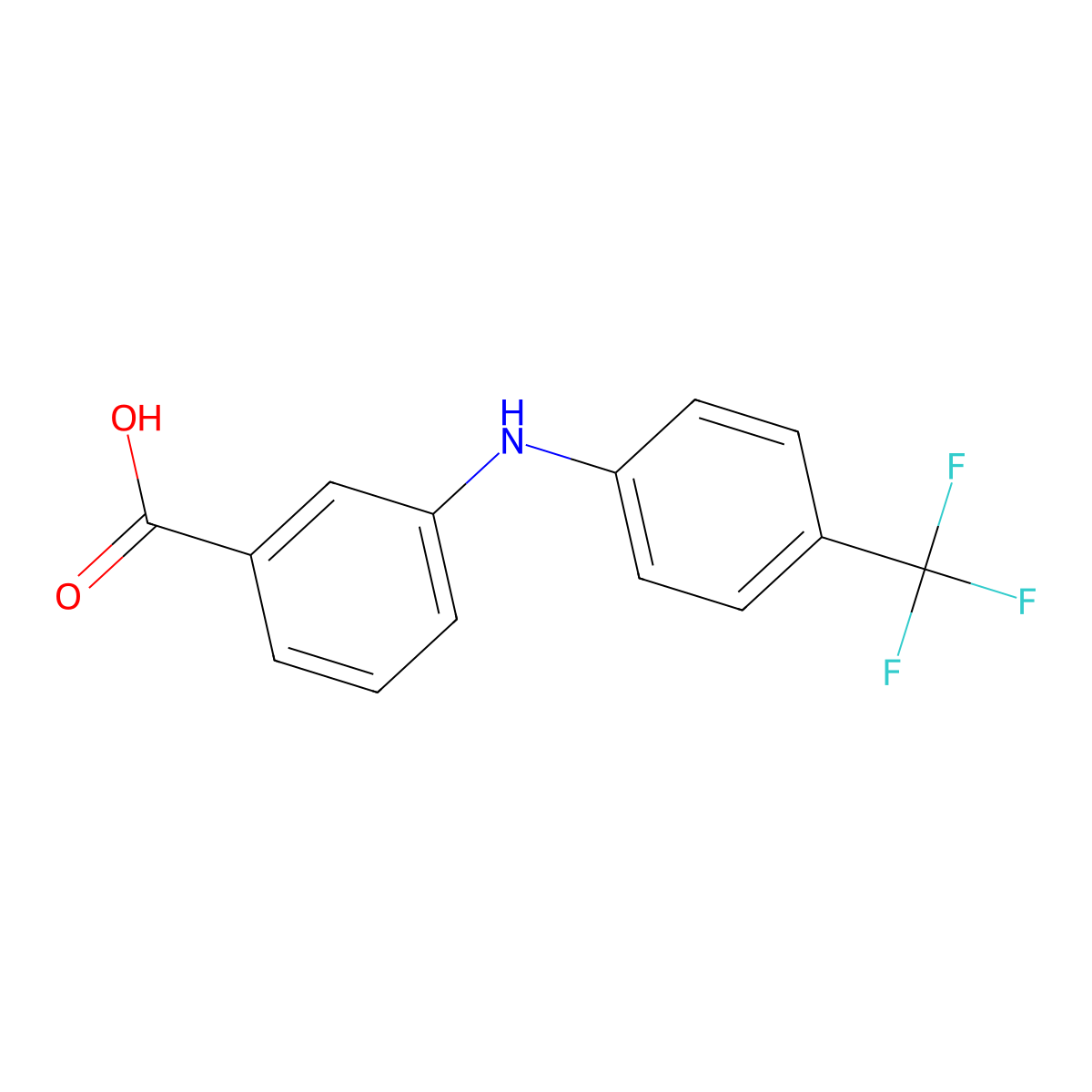 3-((4-(Trifluoromethyl)Phenyl)Amino)Benzoic Acid molecular structure, CAS 1284180-11-5