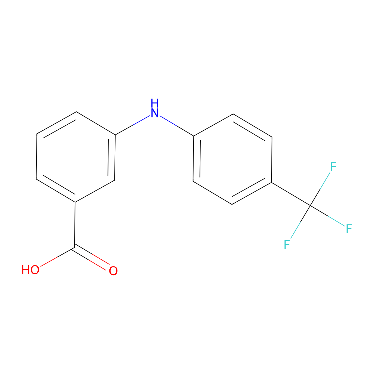 3-((4-(Trifluoromethyl)Phenyl)Amino)Benzoic Acid molecular structure, CAS 1284180-11-5
