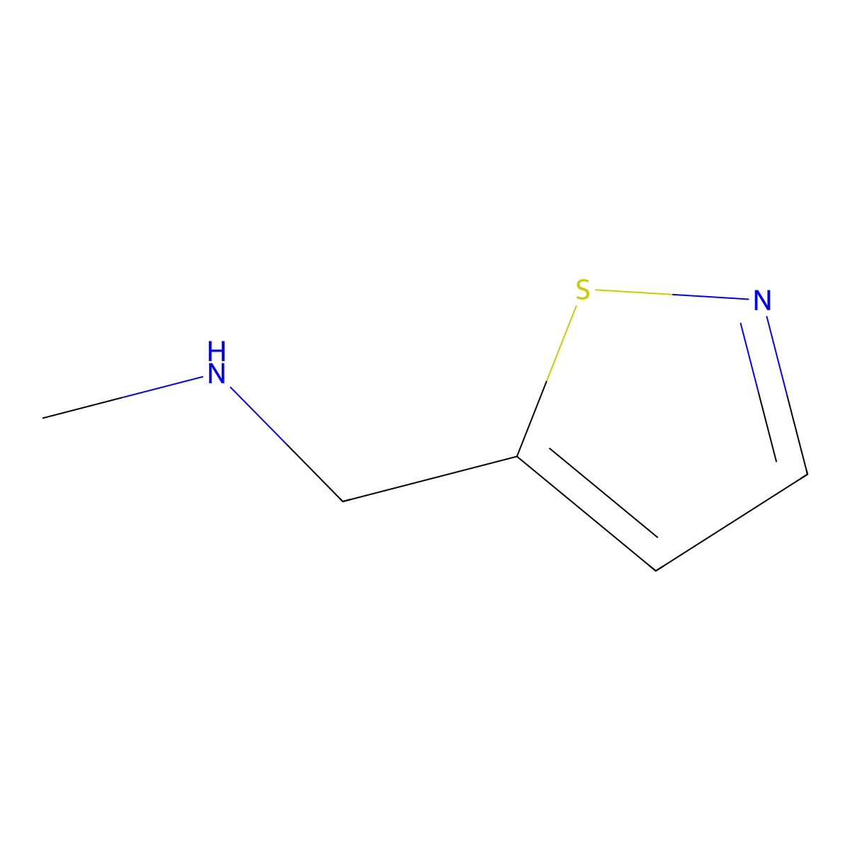 Methyl[(1,2-thiazol-5-yl)methyl]amine molecular structure, CAS 1284196-75-3