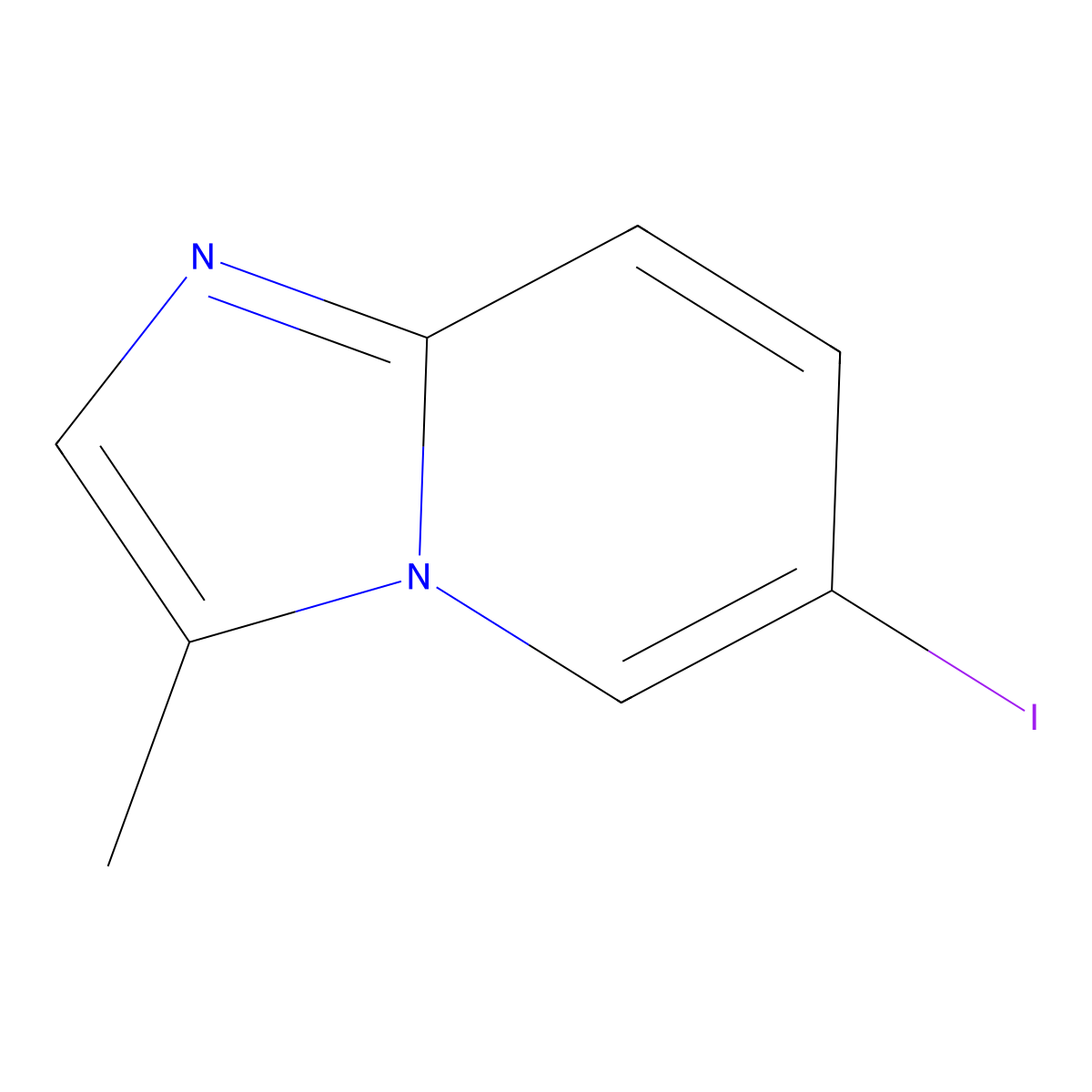 6-Iodo-3-methylimidazo[1,2-a]pyridine molecular structure, CAS 1284210-63-4