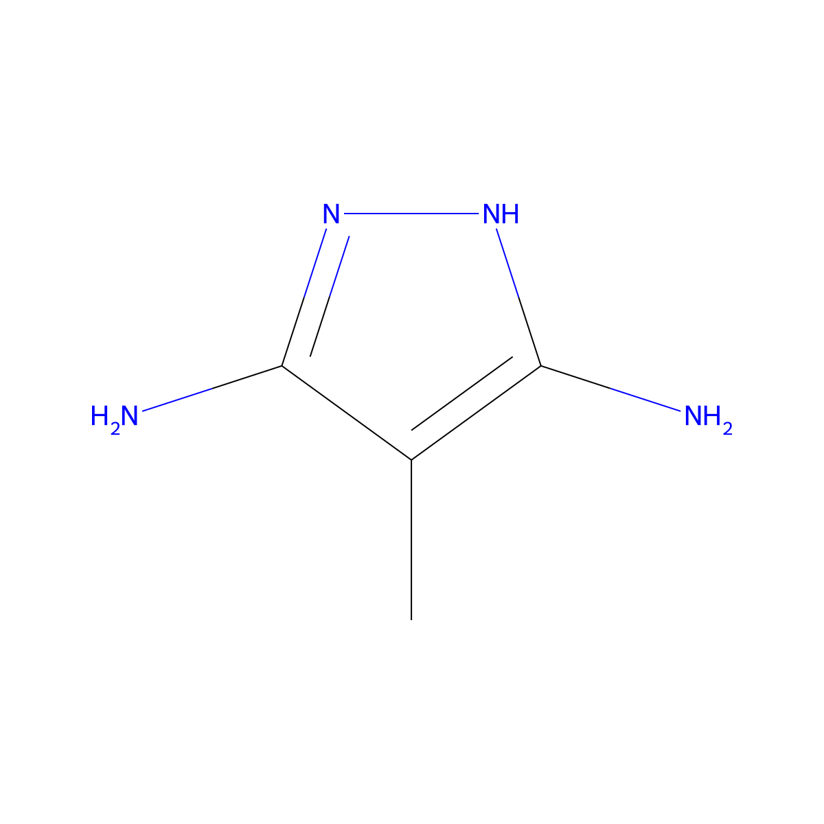 4-methyl-1H-pyrazole-3,5-diamine molecular structure, CAS 1284219-41-5