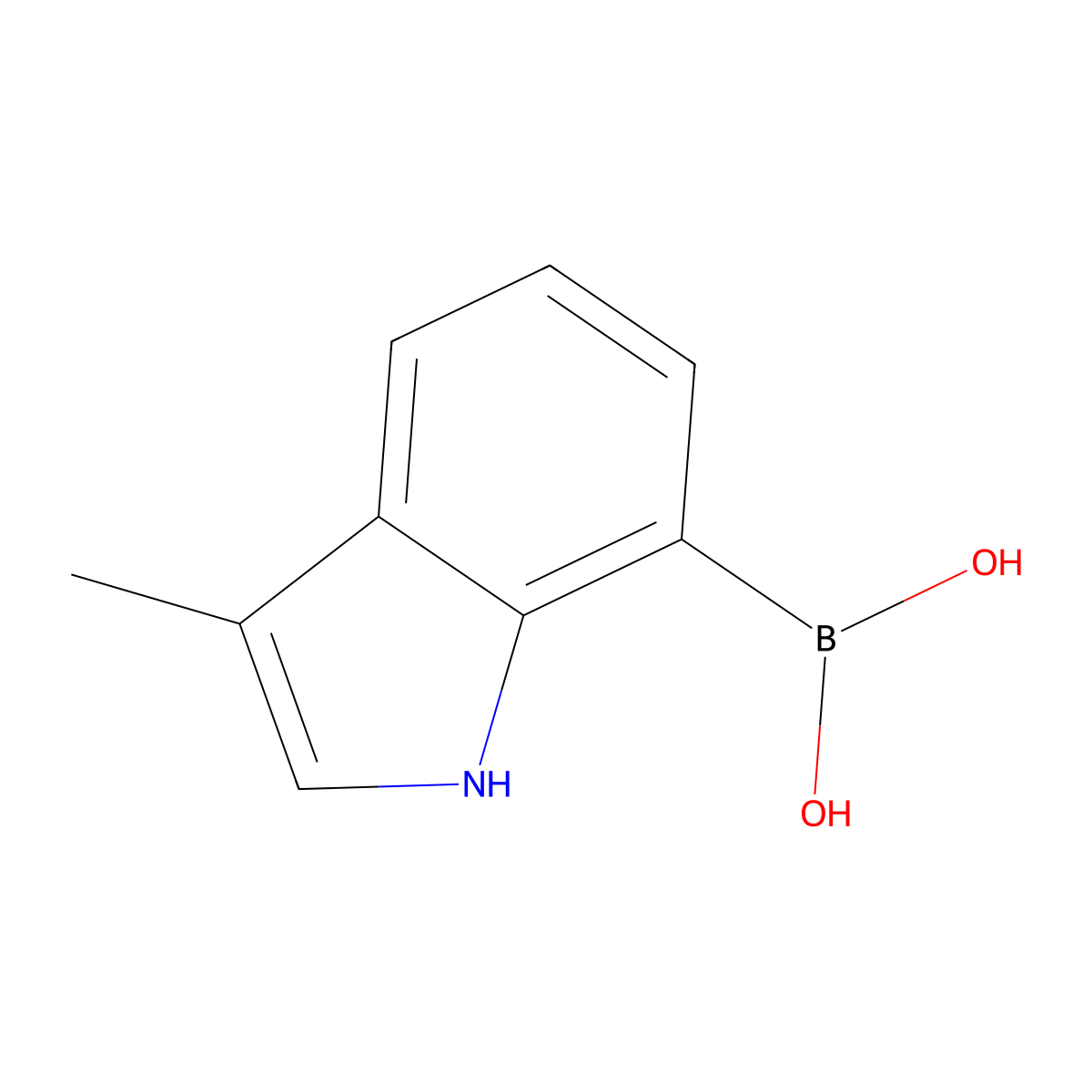 (3-methyl-1H-indol-7-yl)boronic acid molecular structure, CAS 1284221-19-7