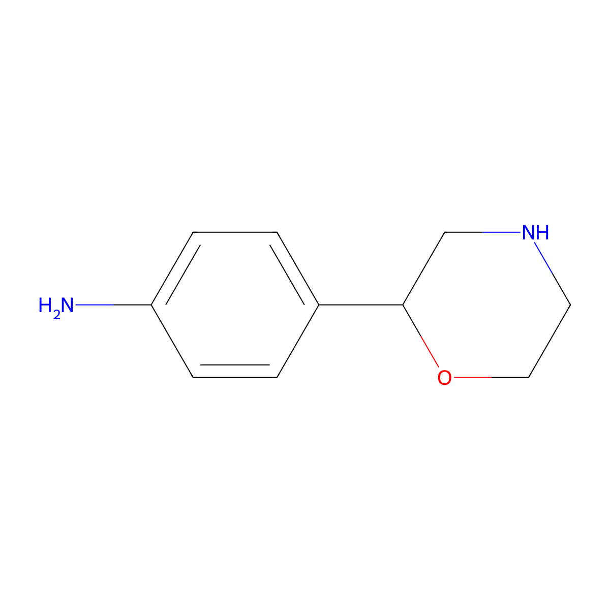 4-(Morpholin-2-yl)aniline molecular structure, CAS 1284221-31-3