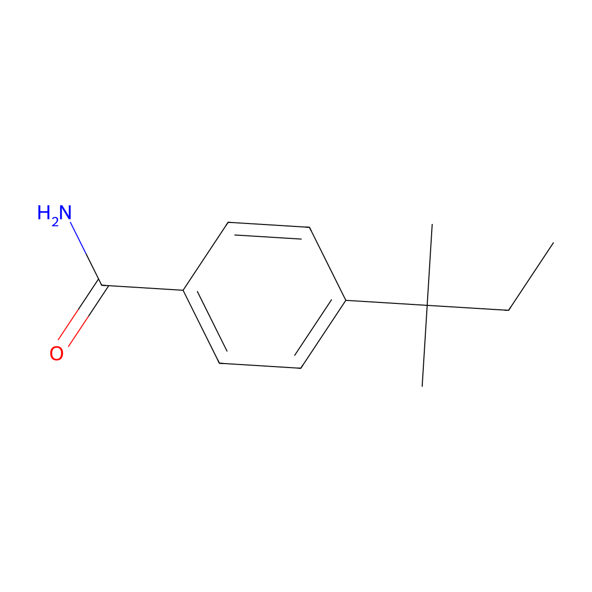 4-(Tert-pentyl)benzamide molecular structure, CAS 1284224-44-7