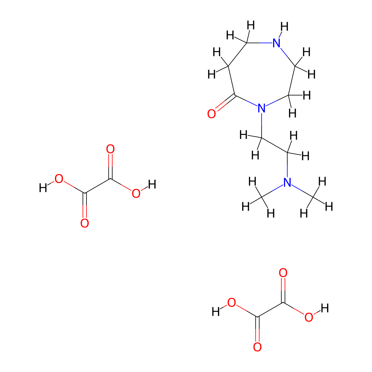 4-(2-Dimethylamino-ethyl)-[1,4]diazepan-5-one dioxalate molecular structure, CAS 1284225-04-2