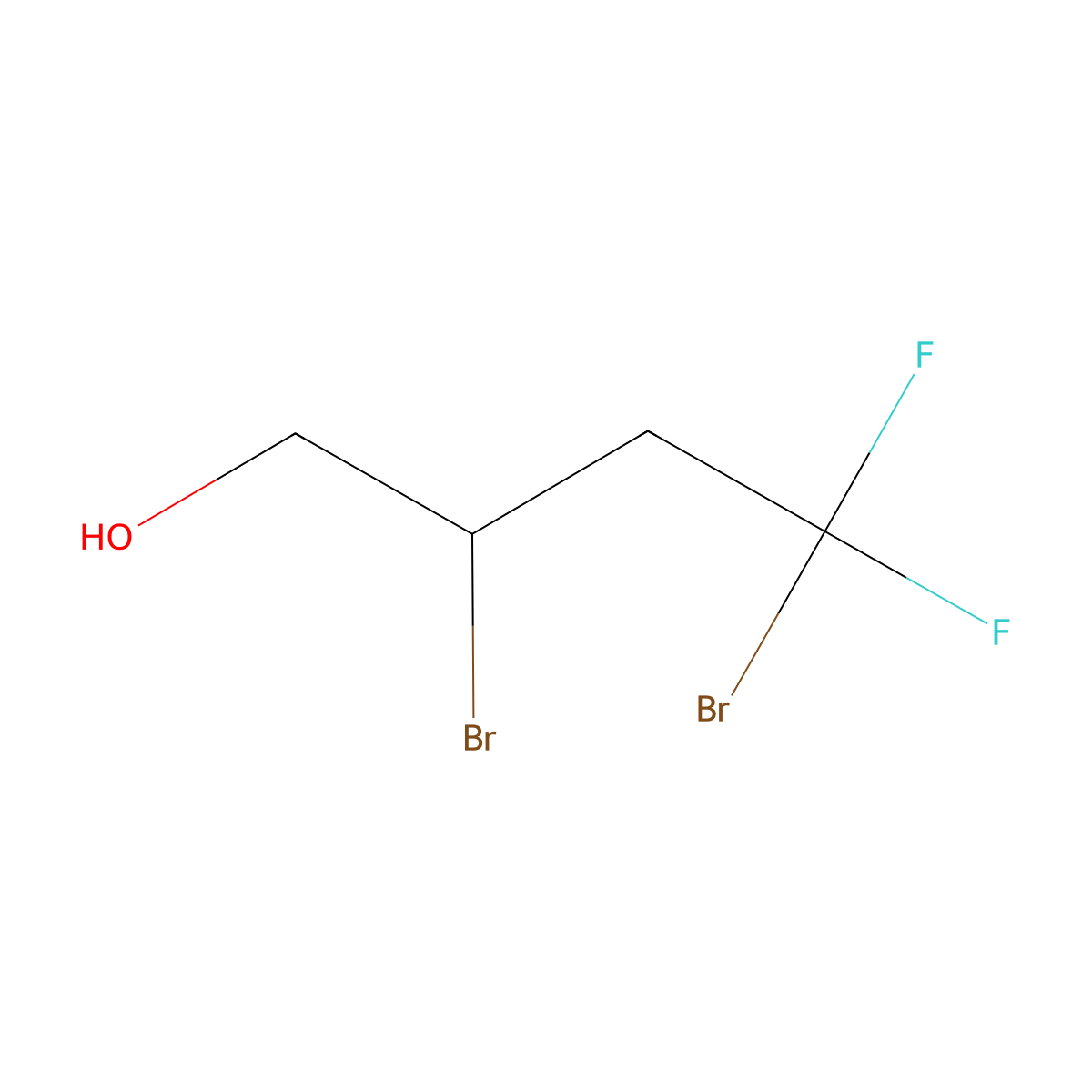 2,4-Dibromo-4,4-difluorobutan-1-ol molecular structure, CAS 1284229-18-0