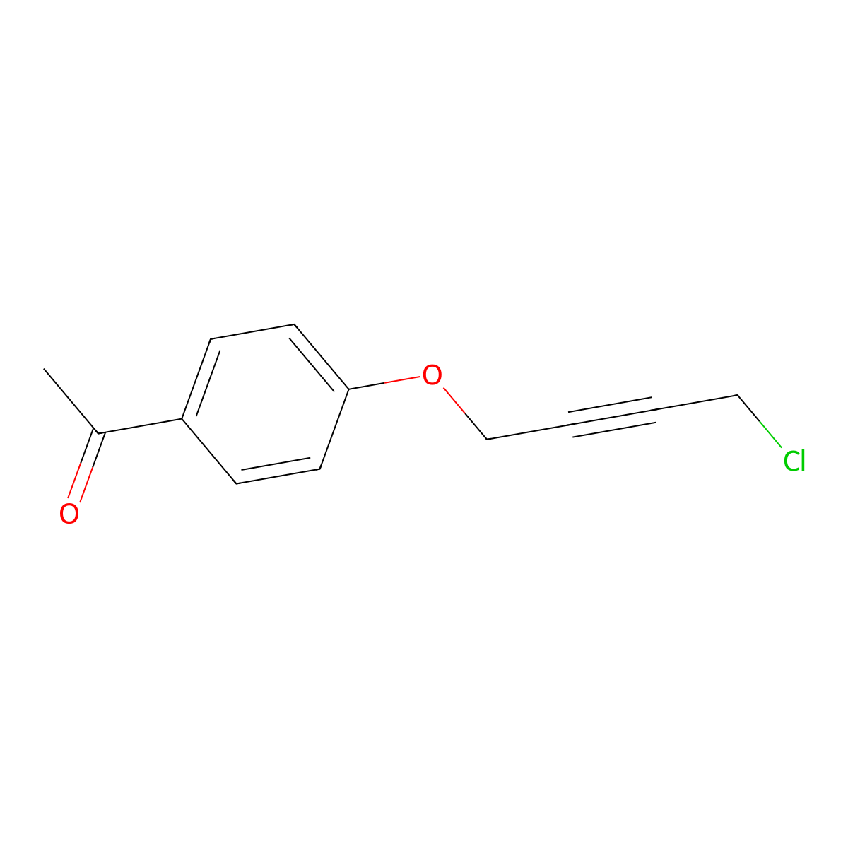 1-[4-(4-Chloro-but-2-ynyloxy)-phenyl]-ethanone molecular structure, CAS 1284229-49-7