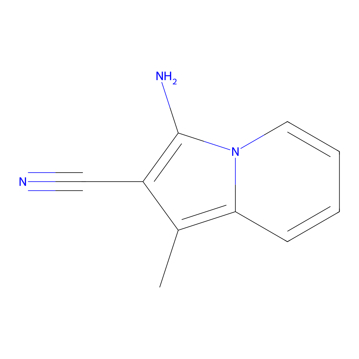 3-Amino-1-methylindolizine-2-carbonitrile molecular structure, CAS 1284237-37-1