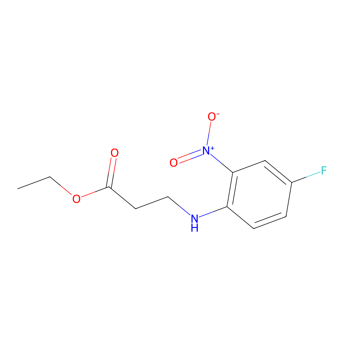 Ethyl 3-[(4-fluoro-2-nitrophenyl)amino]propanoate molecular structure, CAS 1284239-69-5