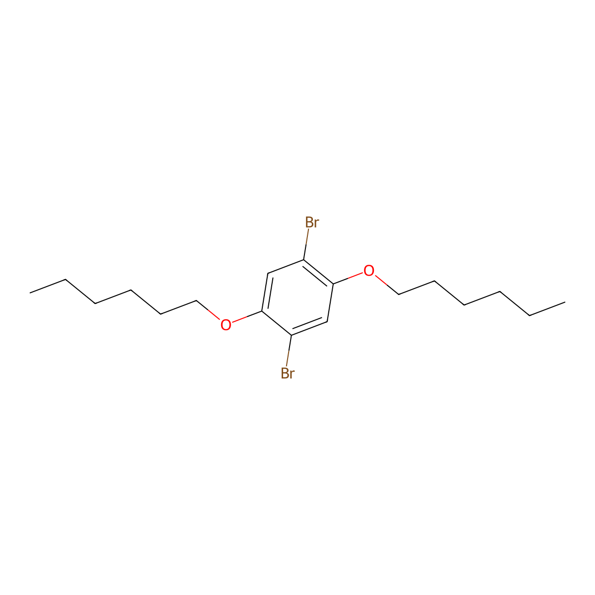 1,4-Dibromo-2,5-bis(hexyloxy)benzene molecular structure, CAS 128424-36-2