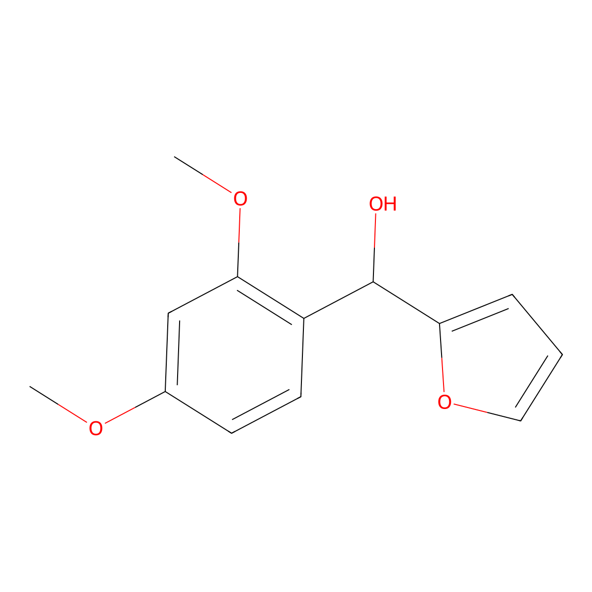 (2,4-Dimethoxyphenyl)(furan-2-yl)methanol molecular structure, CAS 1284242-74-5