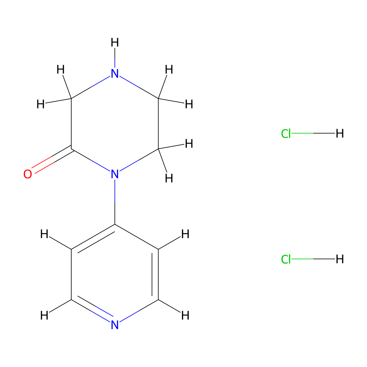 1-(Pyridin-4-yl)piperazin-2-one dihydrochloride molecular structure, CAS 1284243-64-6