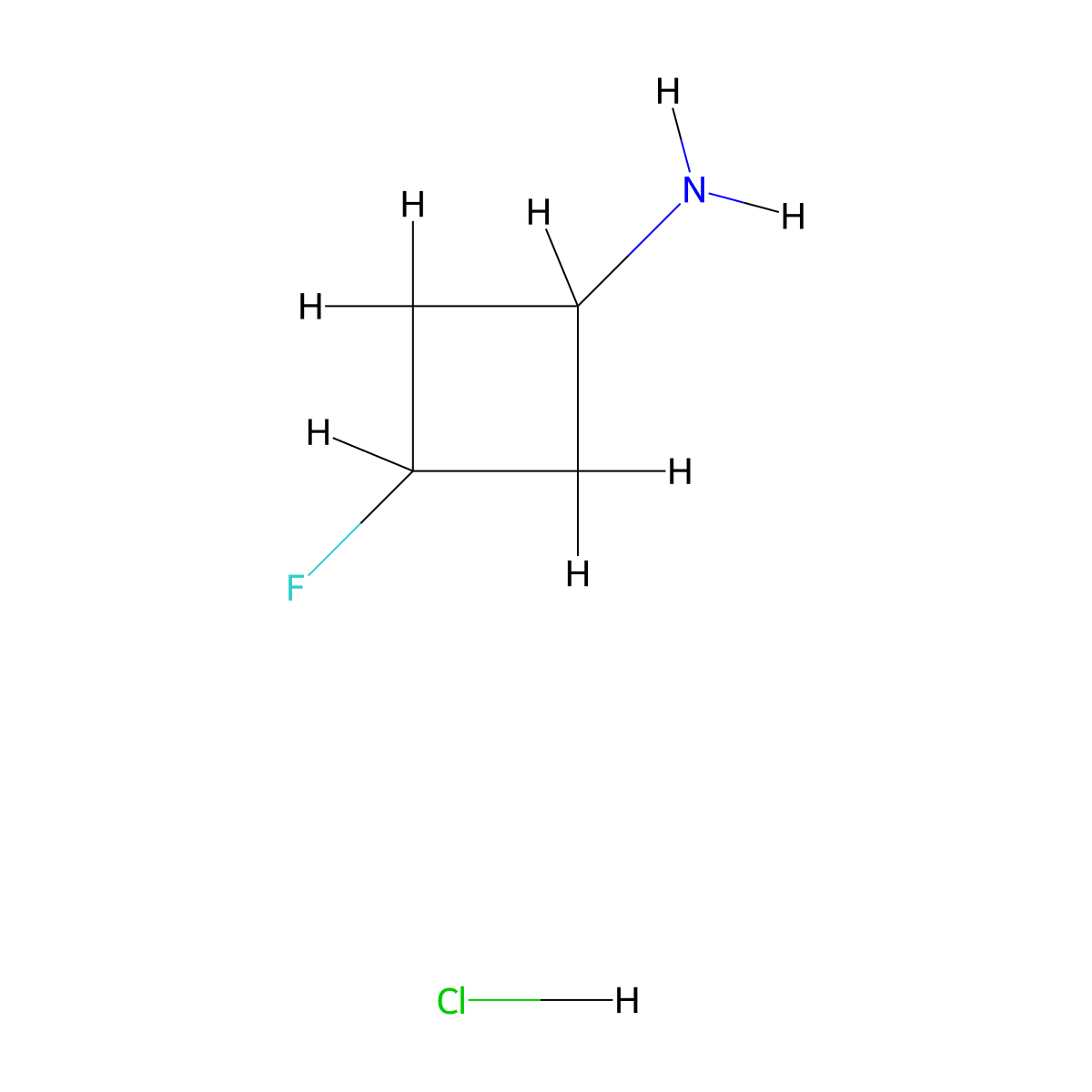 3-Fluorocyclobutanamine hydrochloride molecular structure, CAS 1284245-36-8