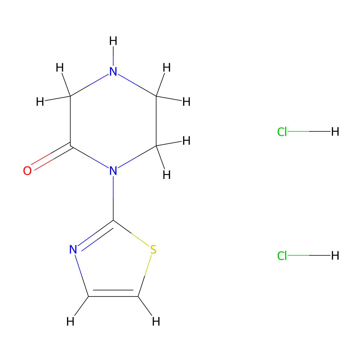 1-(Thiazol-2-yl)piperazin-2-one dihydrochloride molecular structure, CAS 1284245-50-6