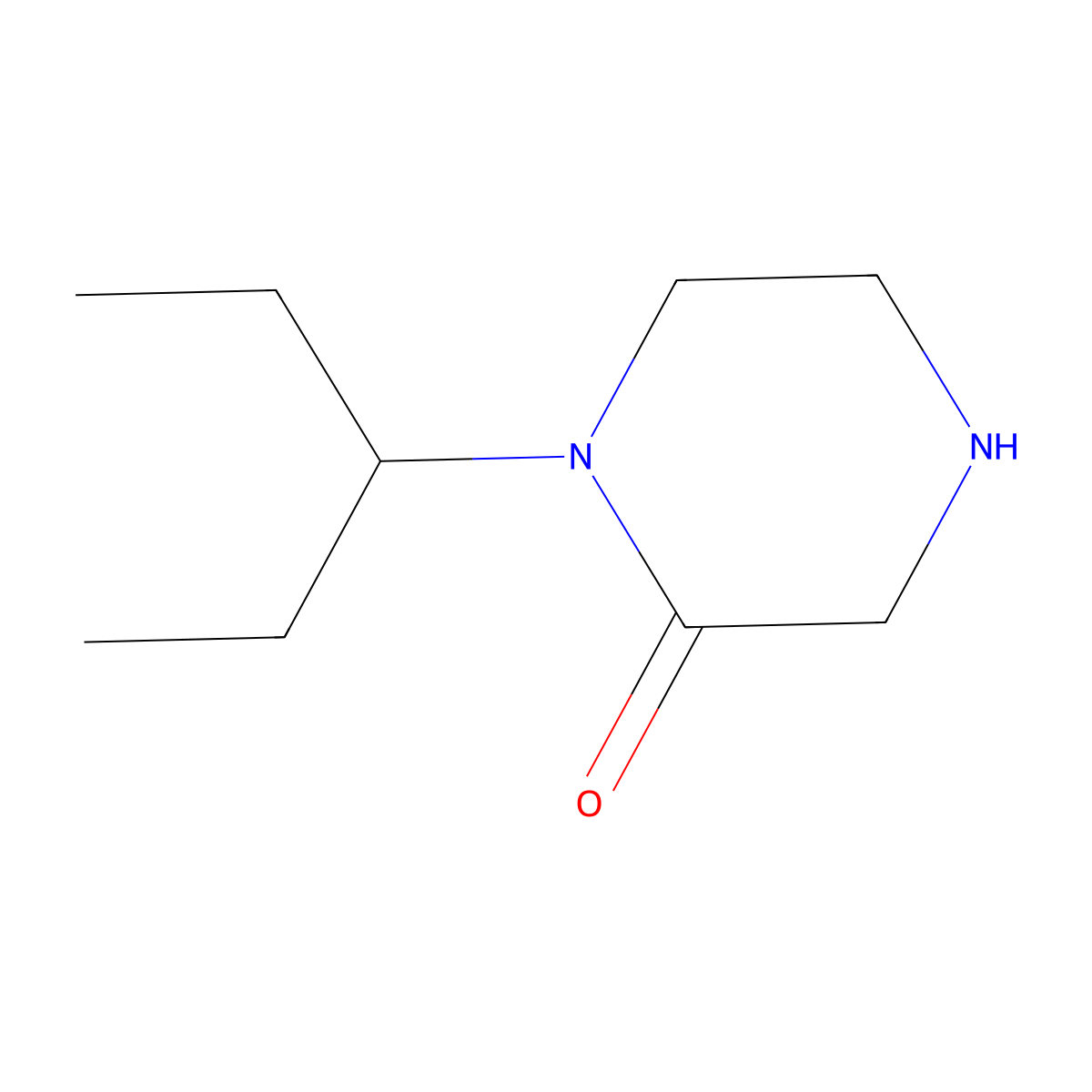 1-(Pentan-3-yl)piperazin-2-one molecular structure, CAS 1284246-77-0