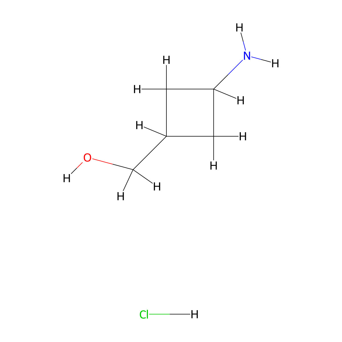 3-Aminocyclobutanemethanol hydrochloride molecular structure, CAS 1284250-10-7
