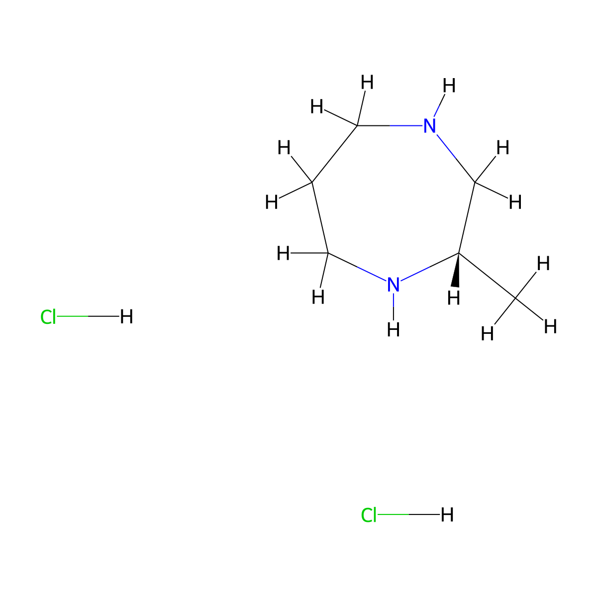 (S)-2-Methyl-1,4-diazepane dihydrochloride molecular structure, CAS 128427-26-9