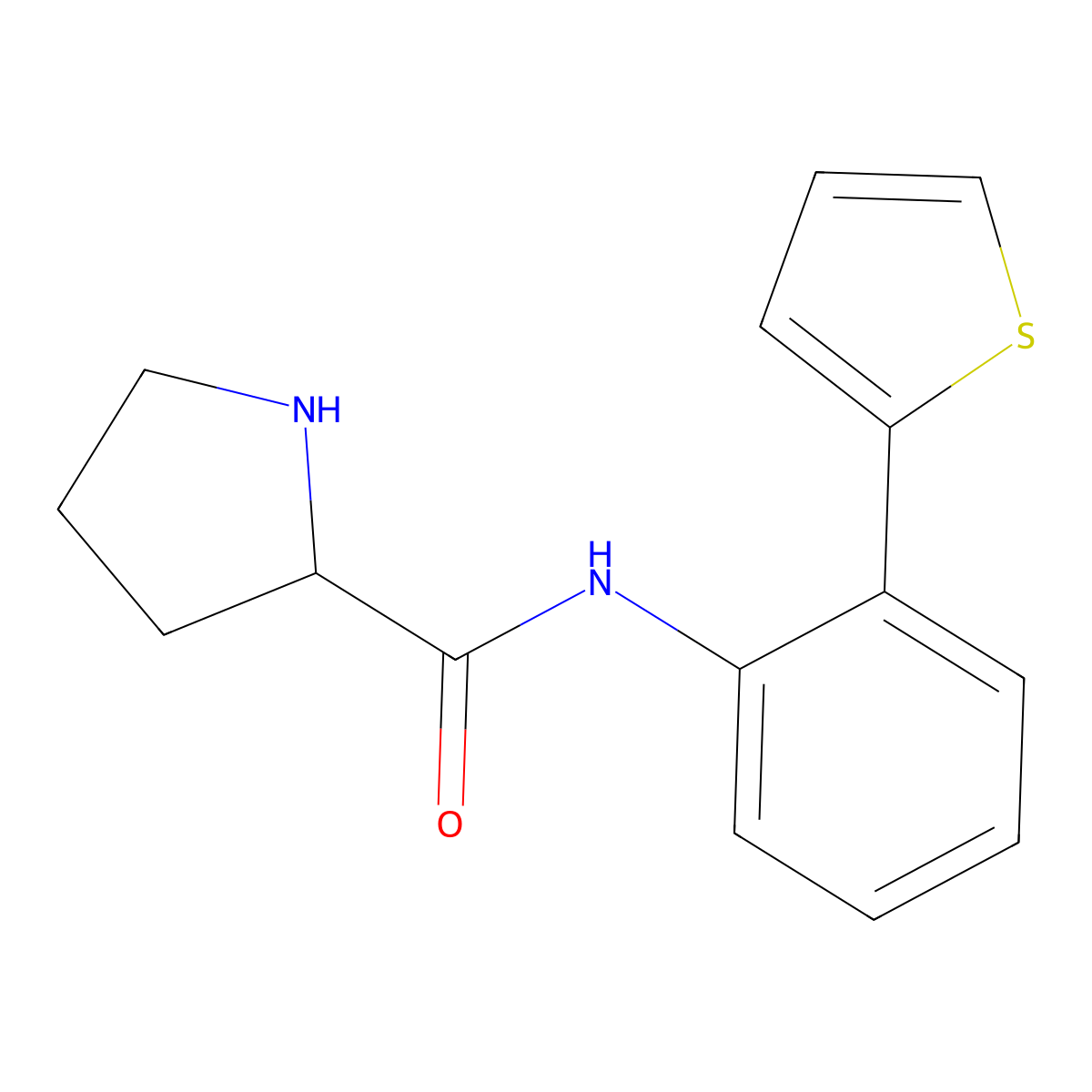 N-[2-(Thiophen-2-YL)phenyl]pyrrolidine-2-carboxamide molecular structure, CAS 1284292-35-8