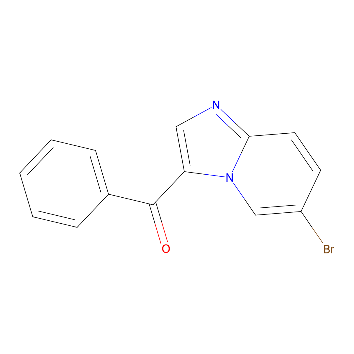 (6-Bromoimidazo[1,2-a]pyridin-3-yl)(phenyl)methanone molecular structure, CAS 1284293-40-8