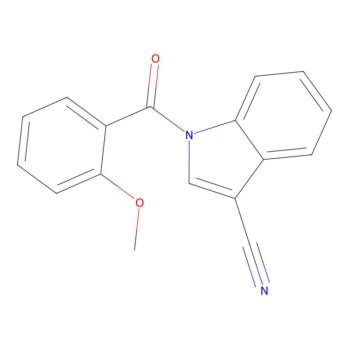 1-[(2-methoxyphenyl)carbonyl]-1H-indole-3-carbonitrile molecular structure, CAS 1284306-96-2