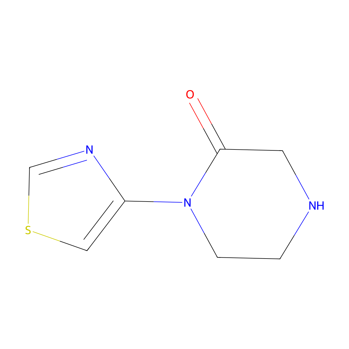 1-(1,3-Thiazol-4-yl)piperazin-2-one molecular structure, CAS 1284355-05-0