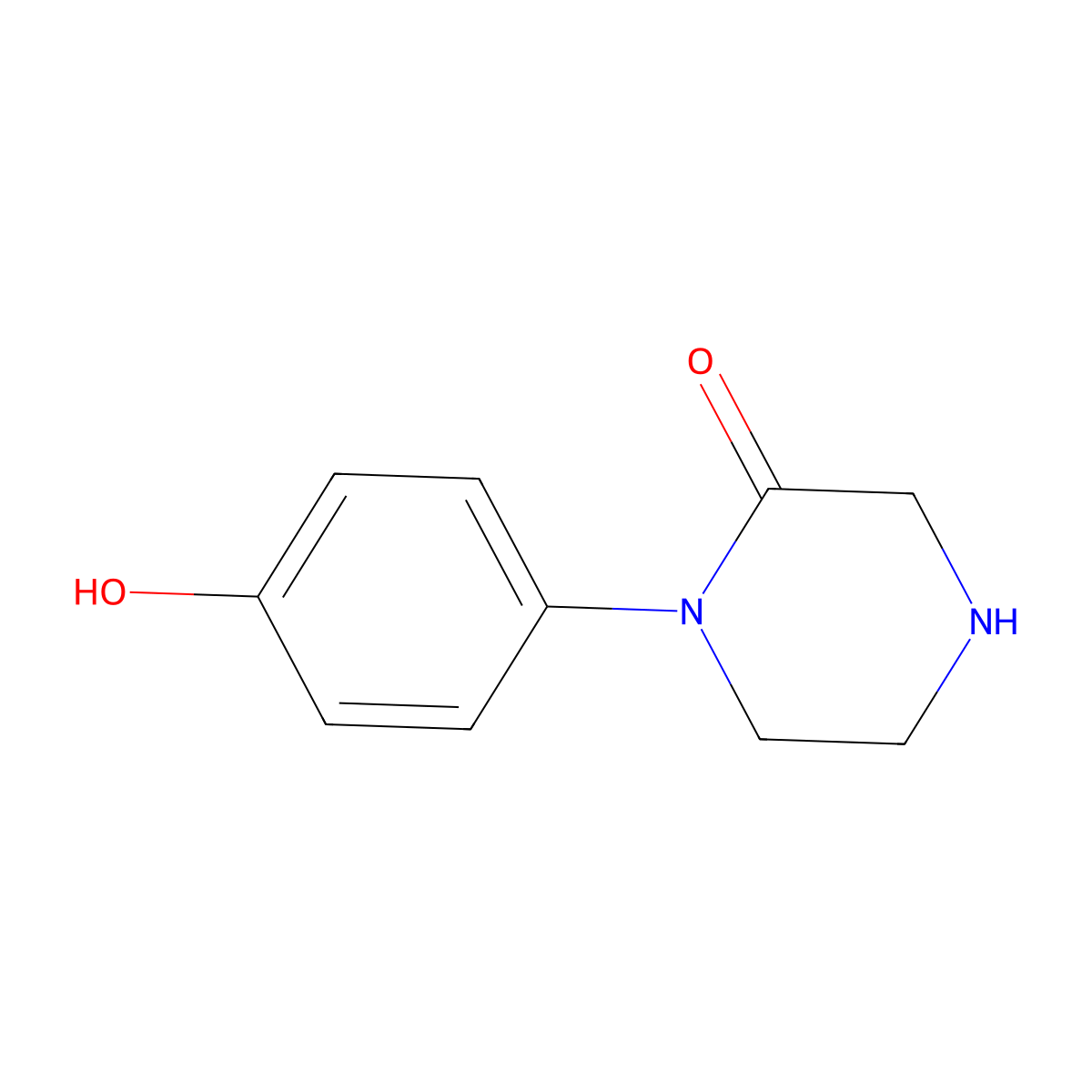 1-(4-Hydroxyphenyl)piperazin-2-one molecular structure, CAS 1284355-15-2