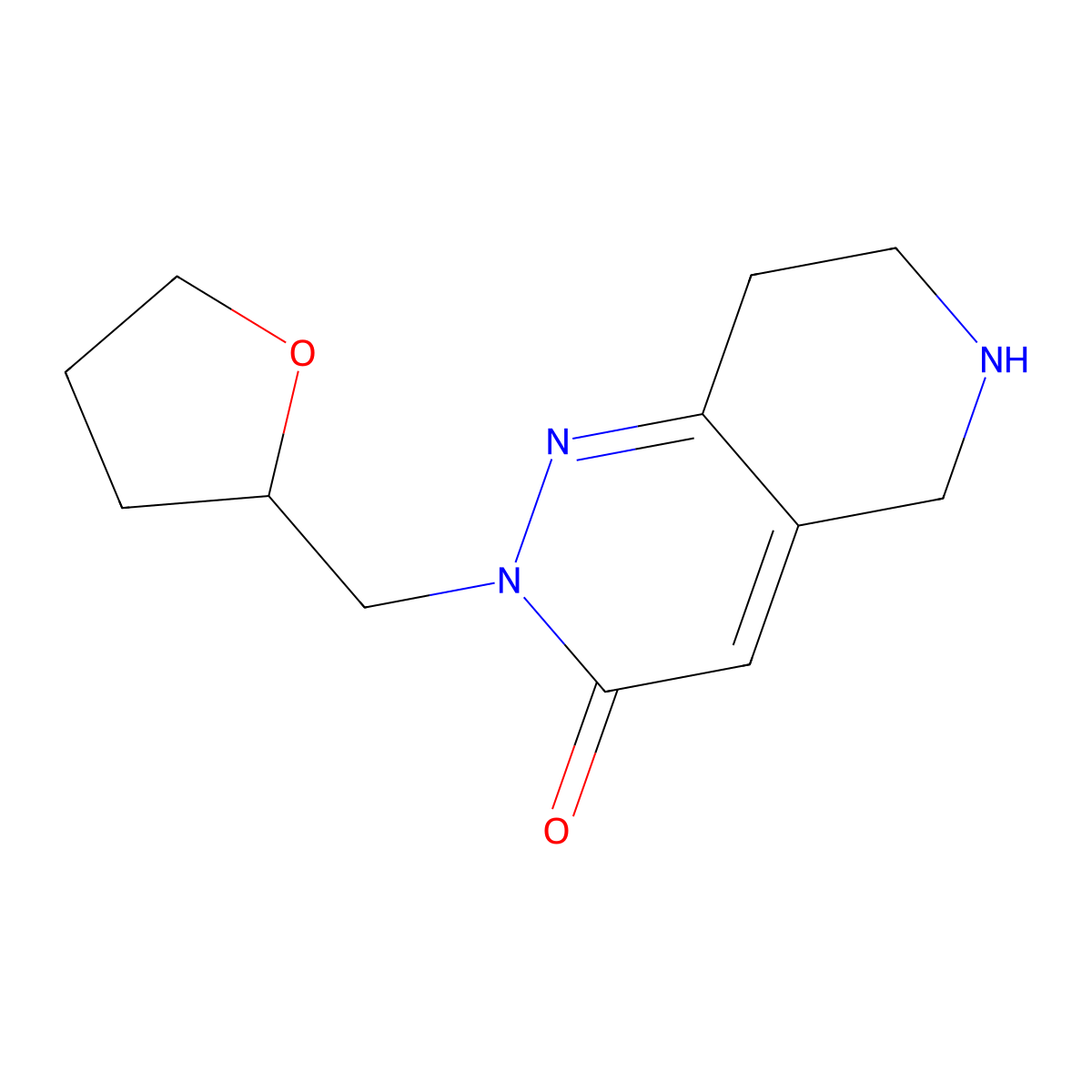 2-((tetrahydrofuran-2-yl)methyl)-5,6,7,8-tetrahydropyrido[4,3-c]pyridazin-3(2H)-one molecular structure, CAS 1284359-48-3