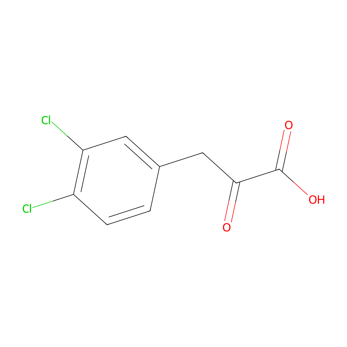 3-(3,4-Dichlorophenyl)-2-oxopropanoic acid molecular structure, CAS 128437-98-9