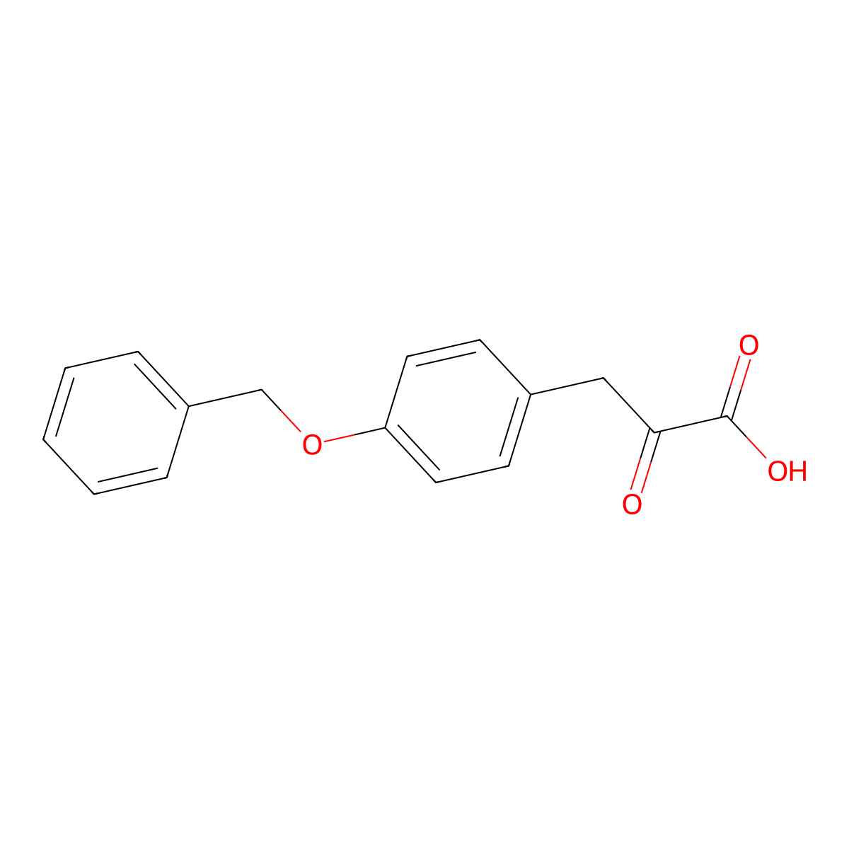 3-[4-(Benzyloxy)phenyl]-2-oxopropanoic acid molecular structure, CAS 128437-99-0